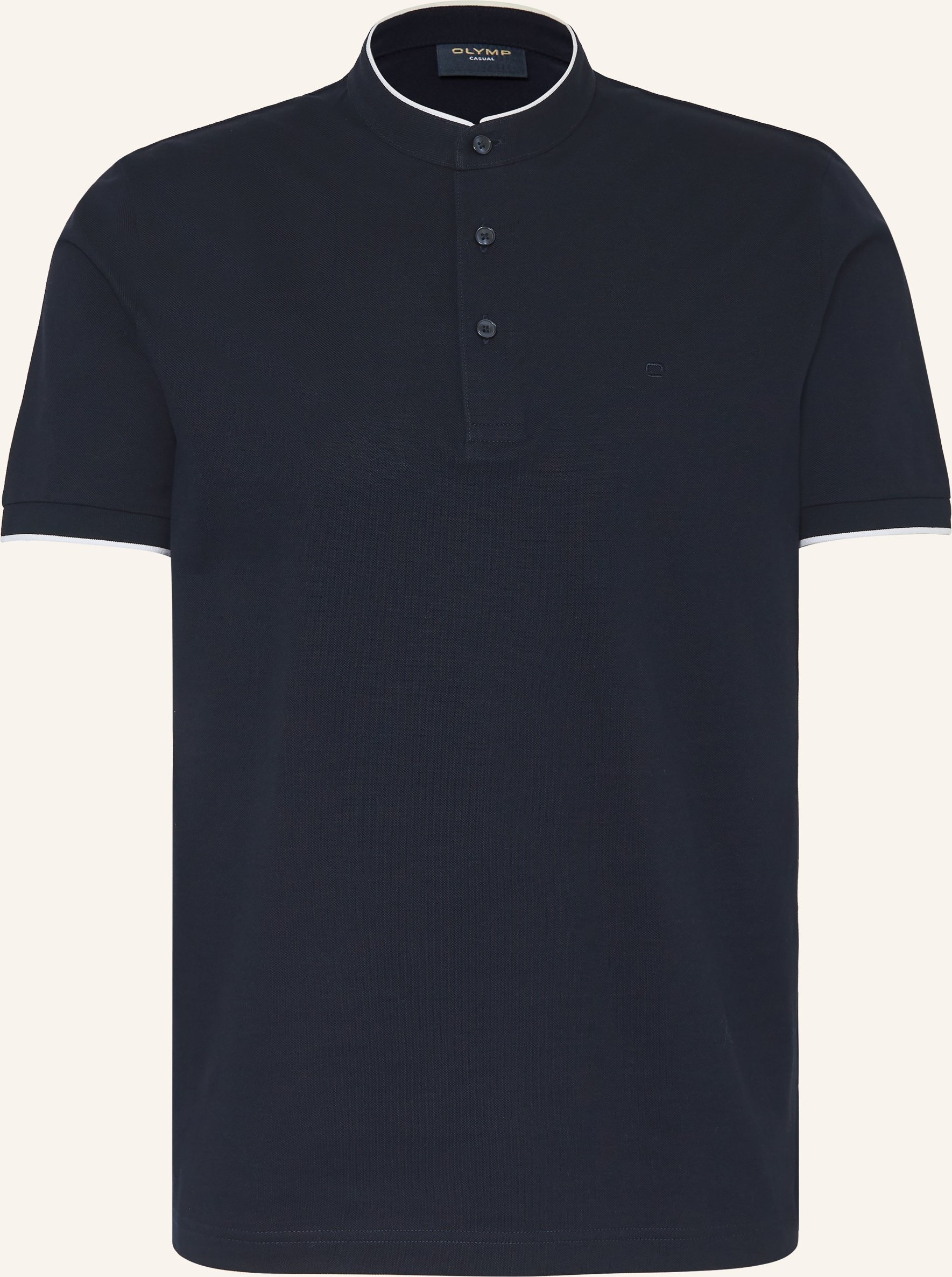 Olymp Piqué-Poloshirt Casual Regular Fit blau