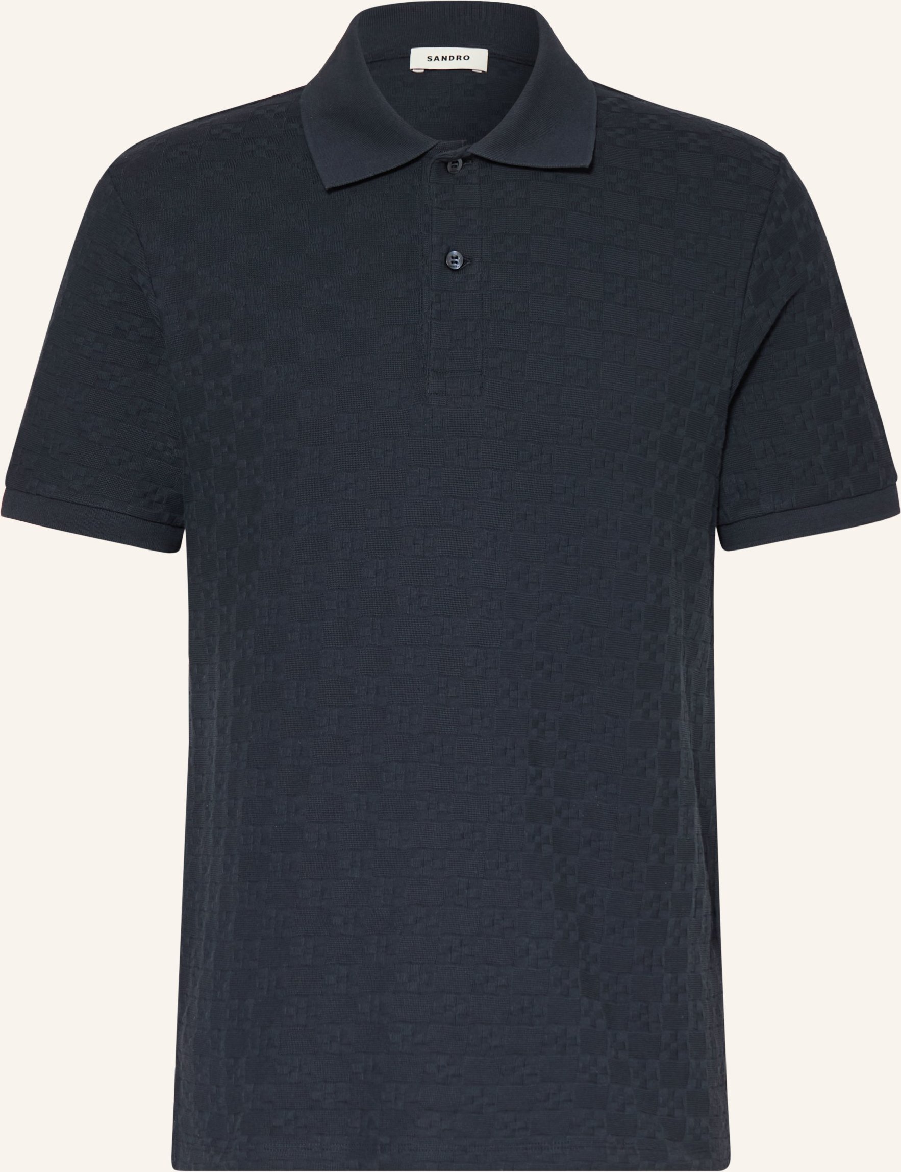 Sandro Strick-Poloshirt blau