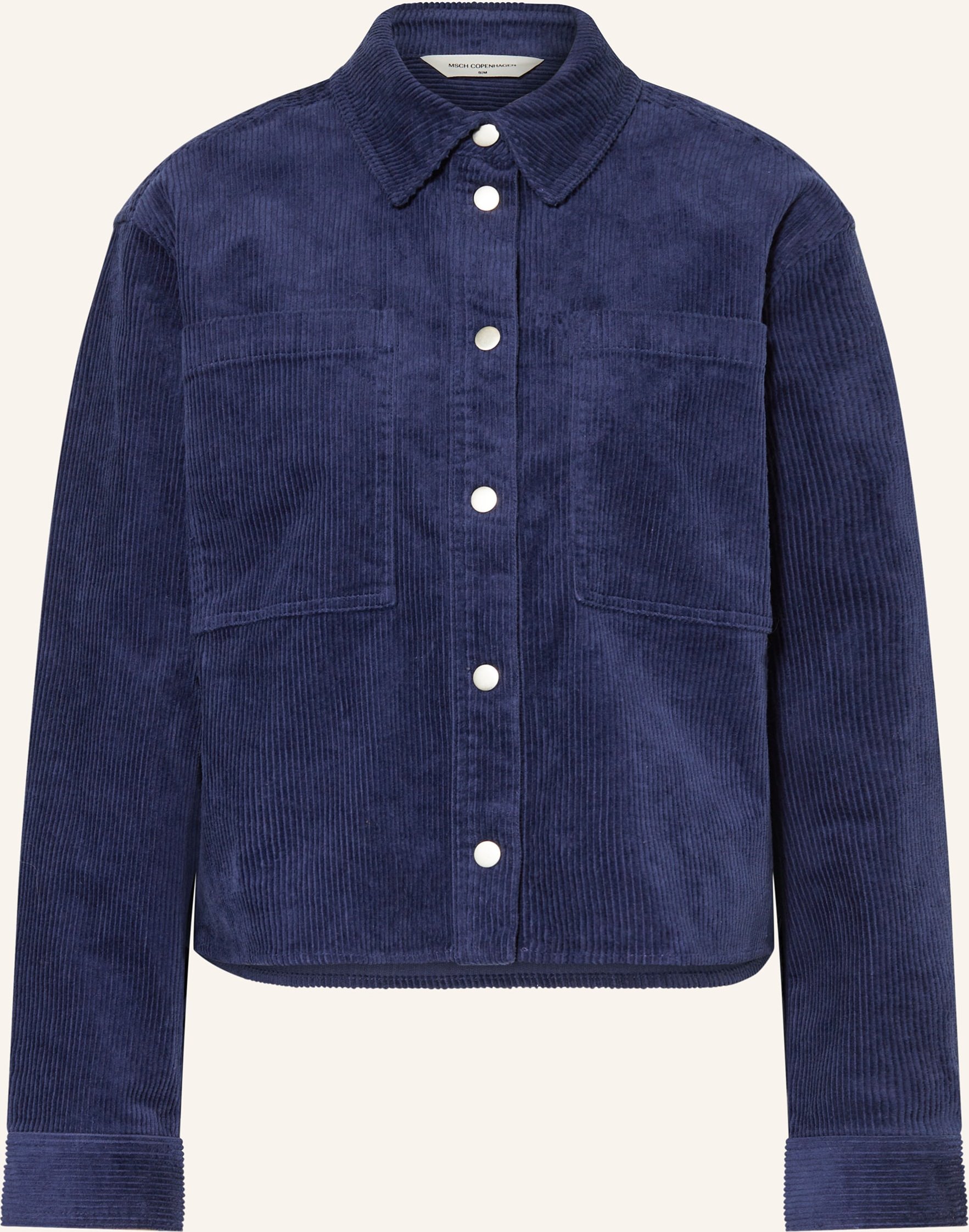 Msch Copenhagen Cord-Overshirt Mscharcelle Geggo blau