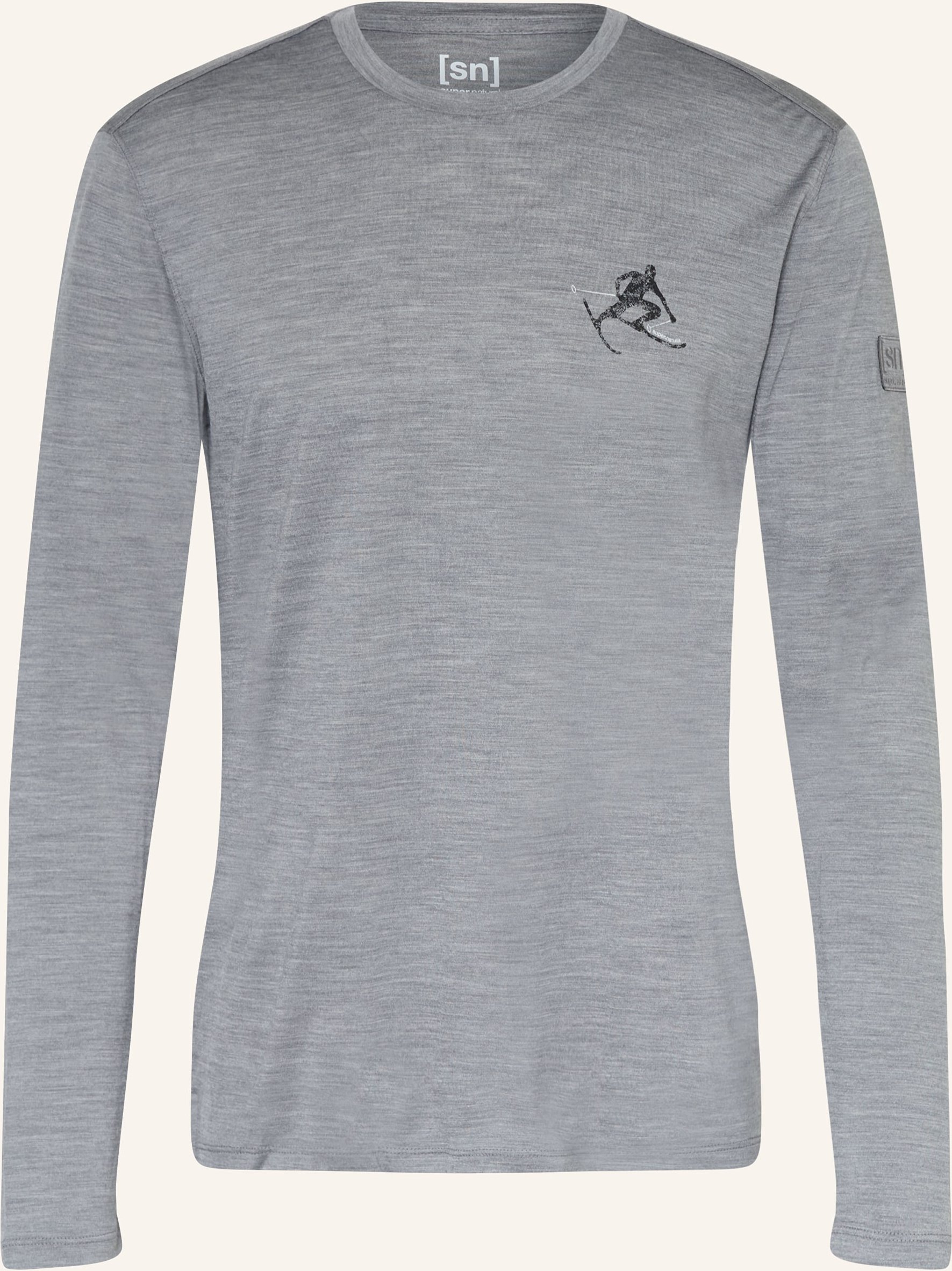 Thumbnail - Super.Natural Longsleeve Toni Mit Merinowolle grau