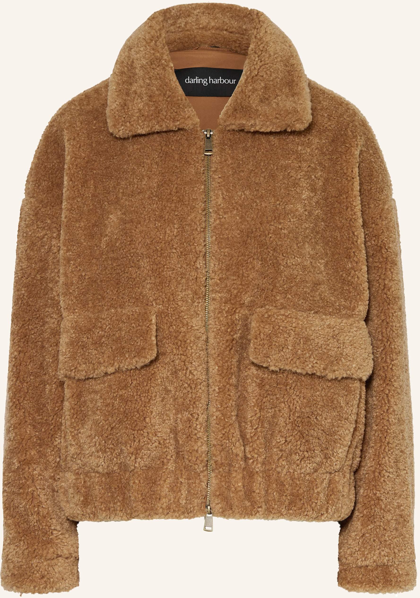 Darling Harbour Teddyfell-Jacke braun