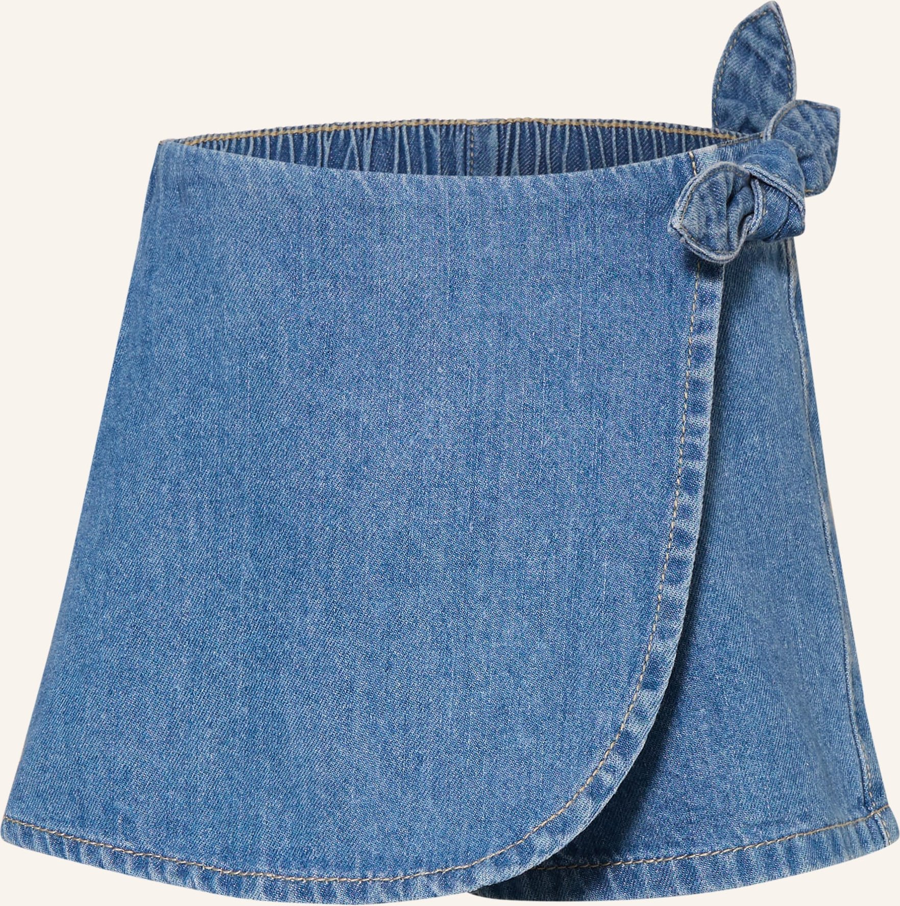 S.Oliver Red Jeans-Skort In Wickeloptik blau