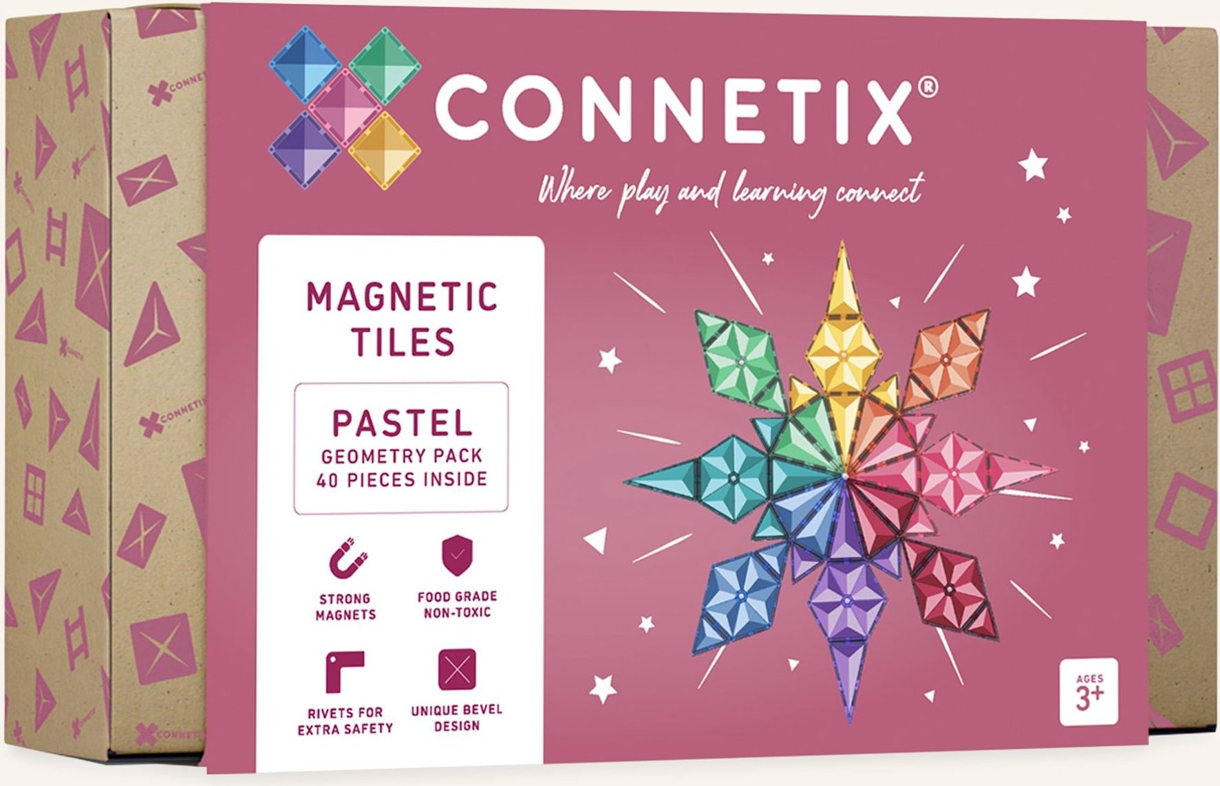 Connetix Geometrie-Set Pastell rosa