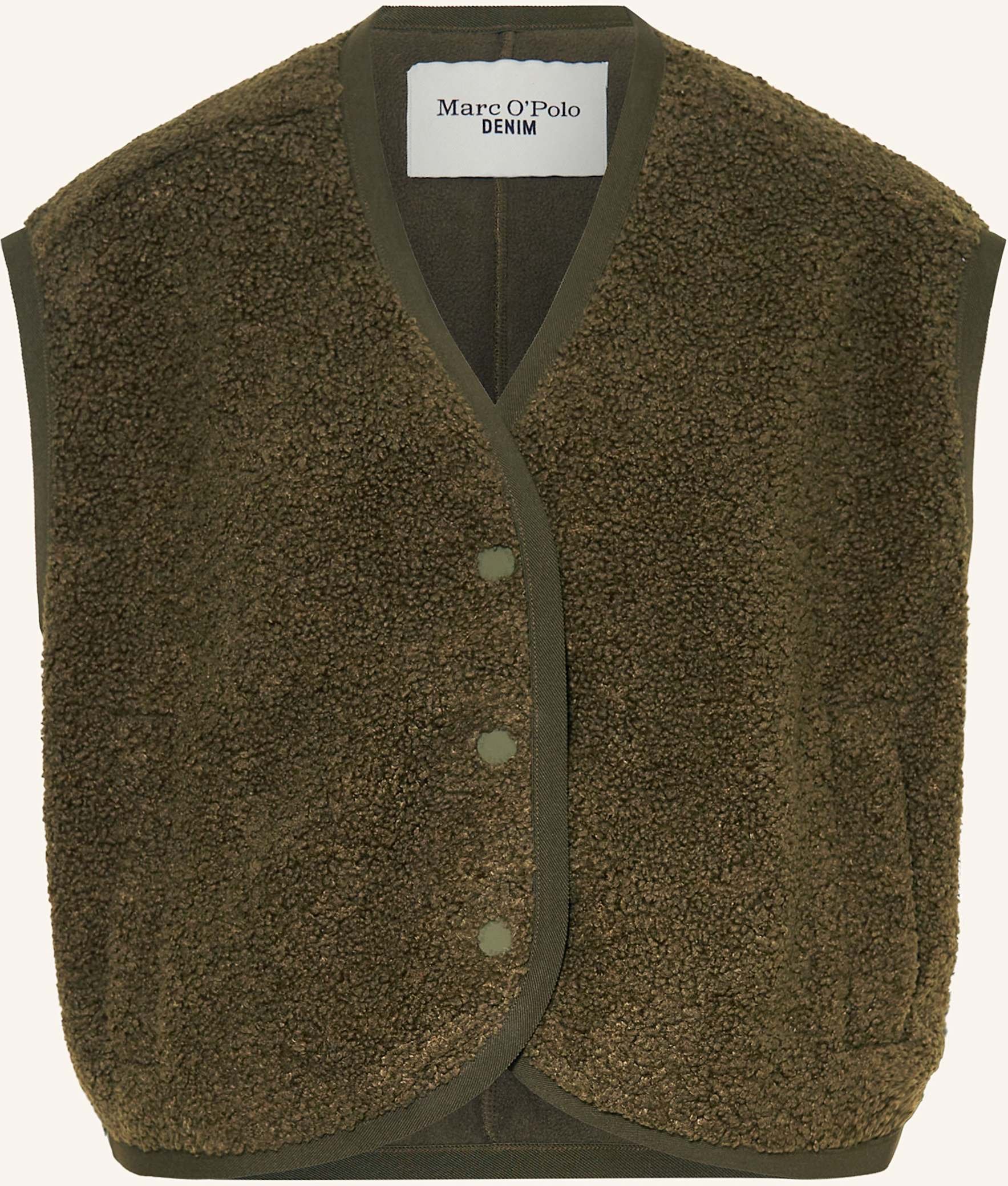 Marc O'polo Denim Teddyfell-Weste braun