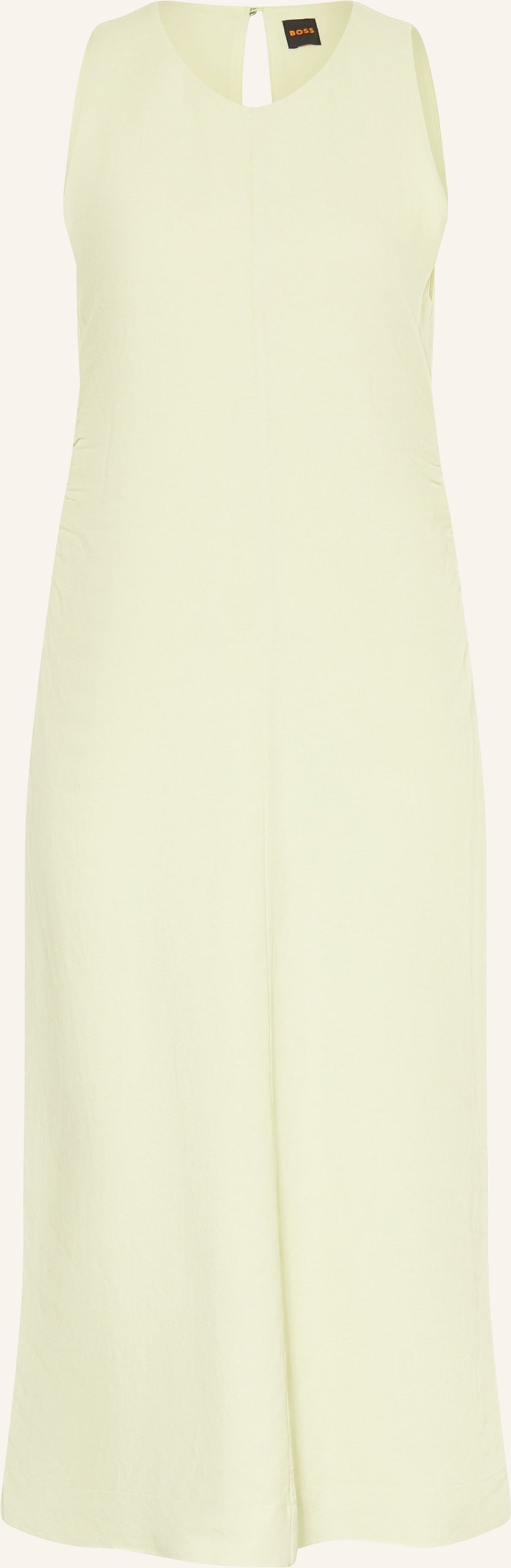 Boss Kleid Delinna Mit Leinen gruen