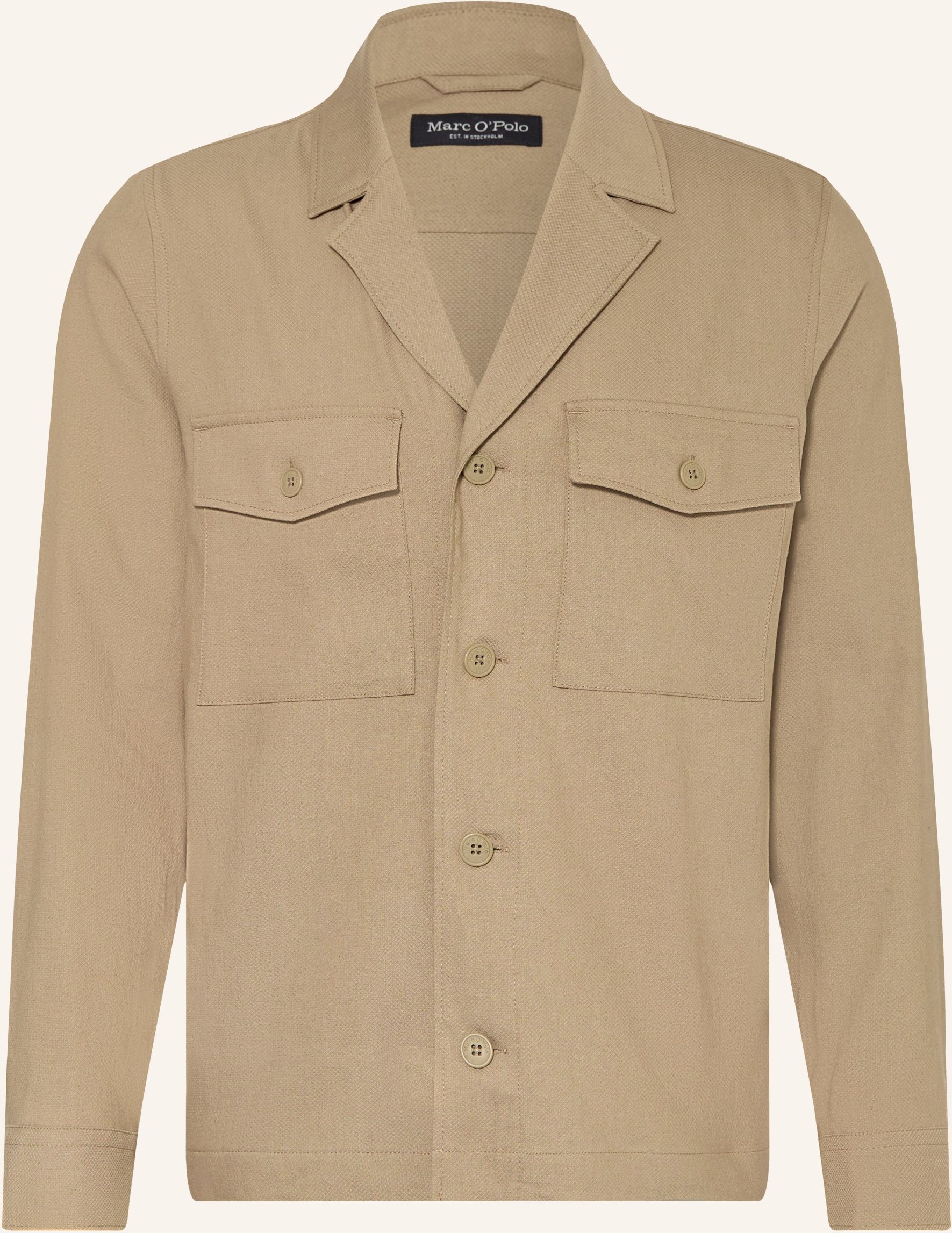 Marc O'polo Overshirt Mit Leinen grau