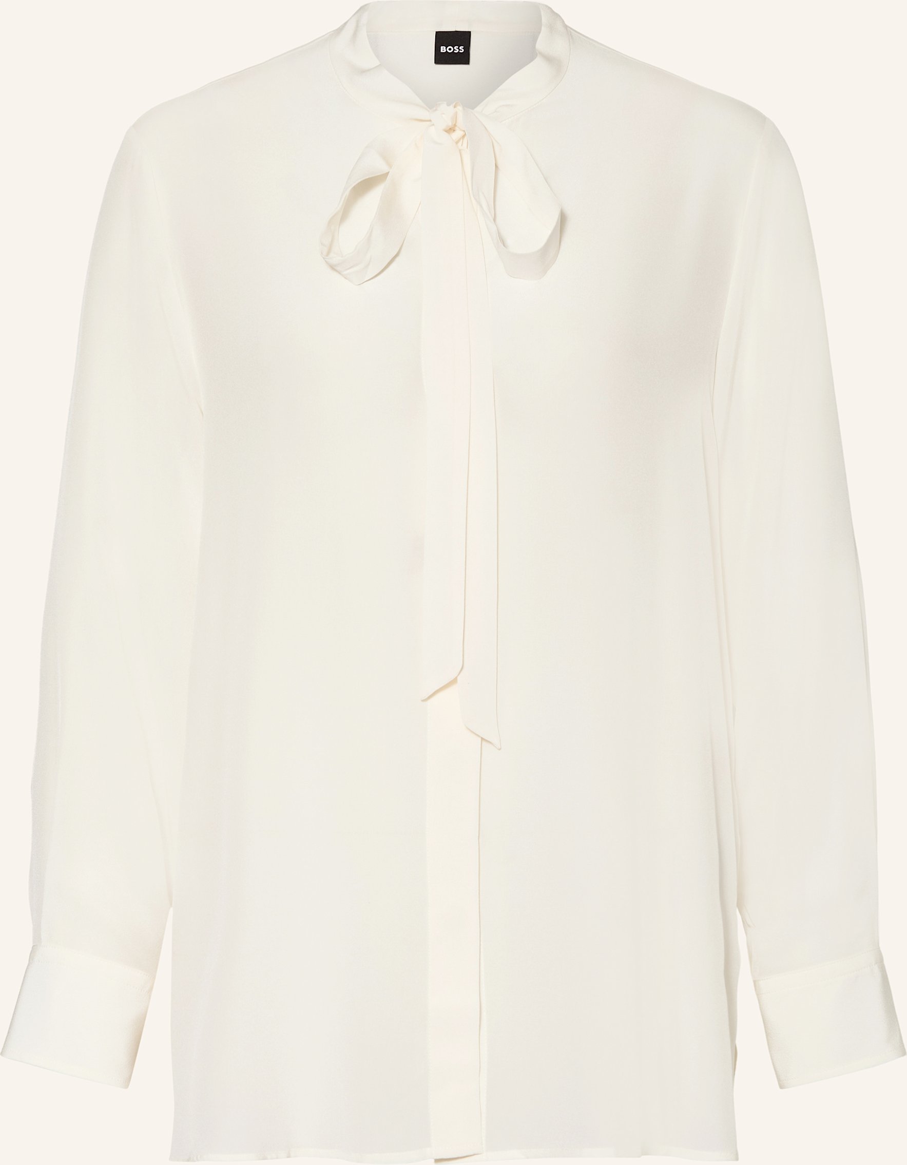 Boss Schluppenbluse Bryon Aus Seide weiss