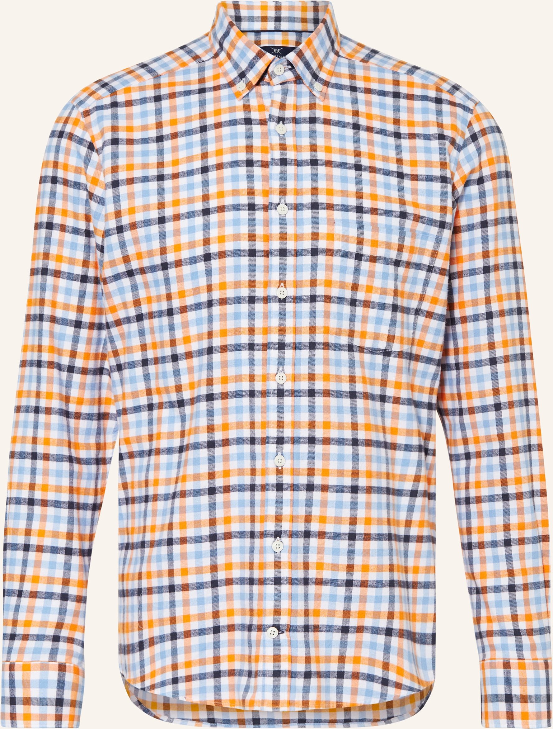 Strokesman's Flanellhemd Regular Fit orange