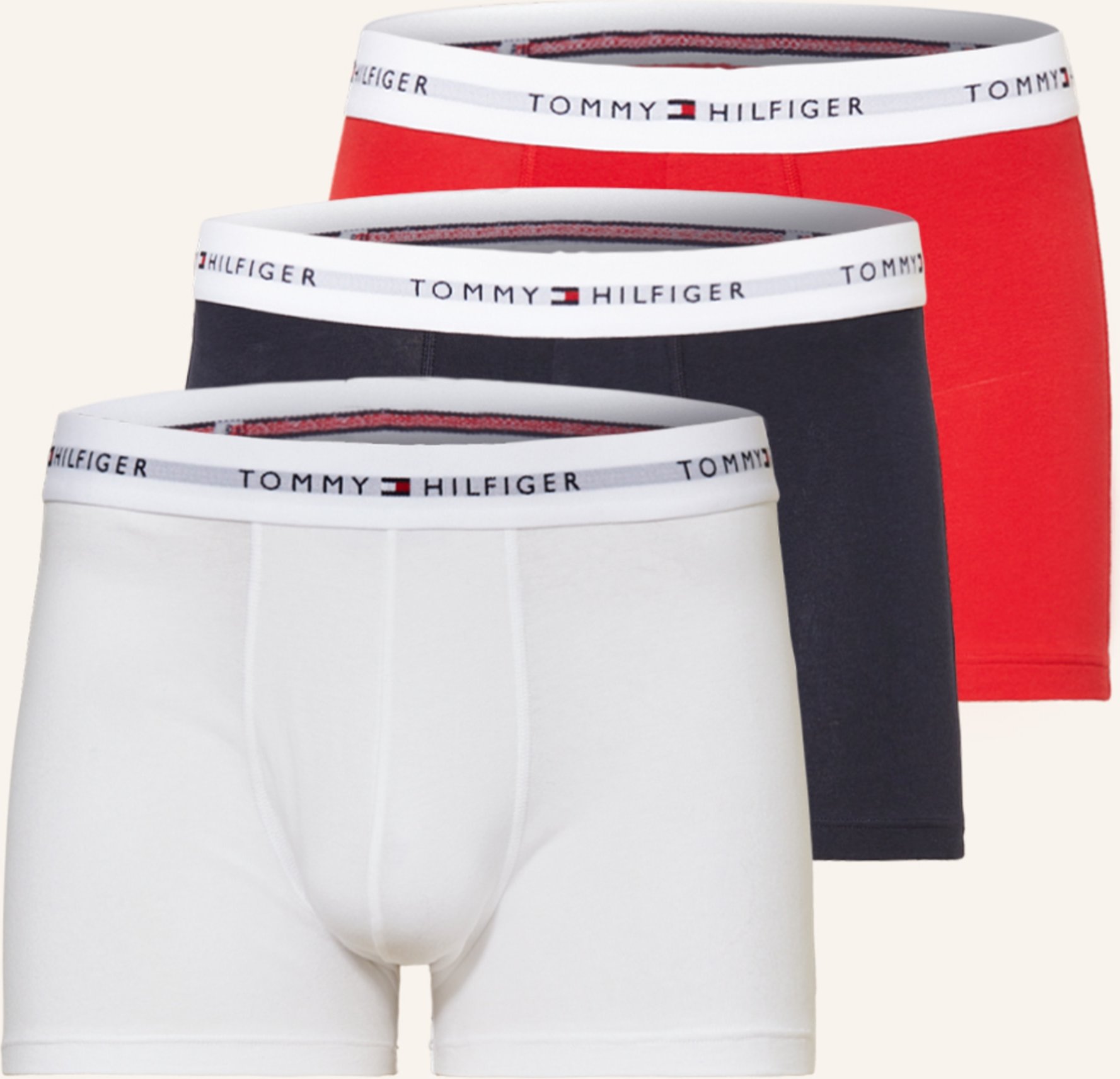 Tommy Hilfiger 3er-Pack Boxershorts rot