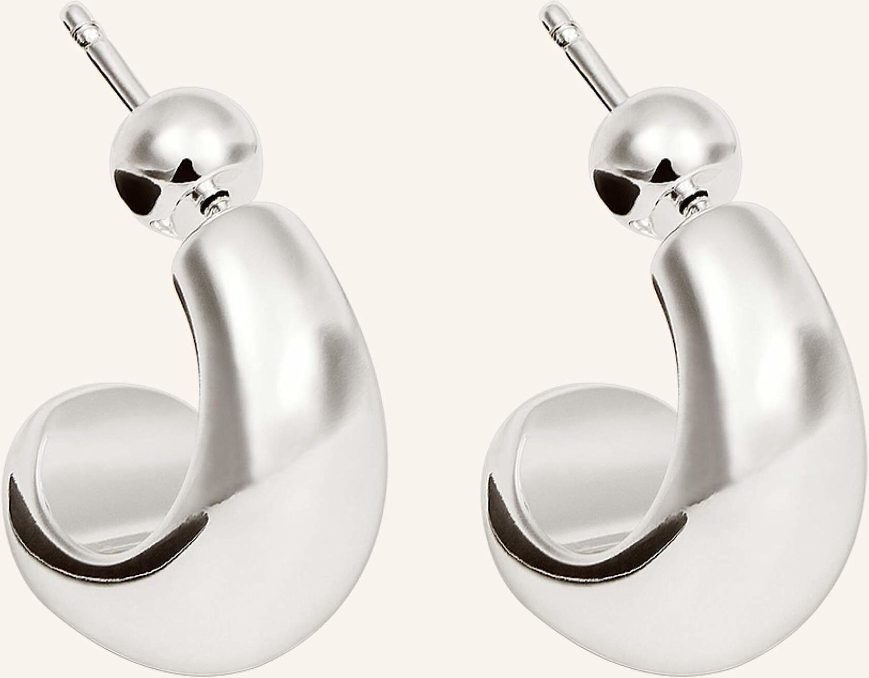 Pompidou Ohrhänger Tiny Chubby Hoops By Glambou silber