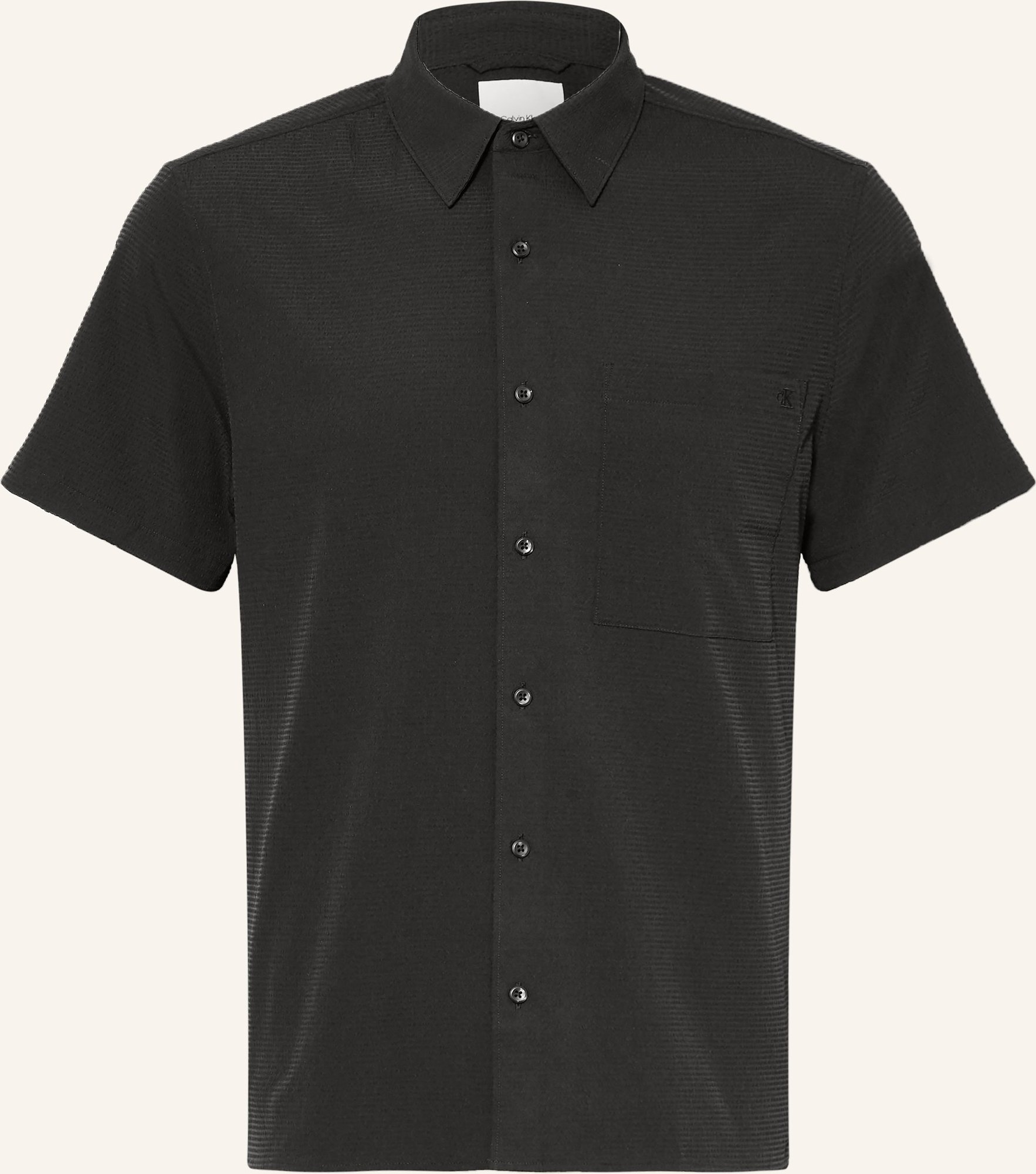 Calvin Klein Kurzarm-Hemd Classic Fit schwarz