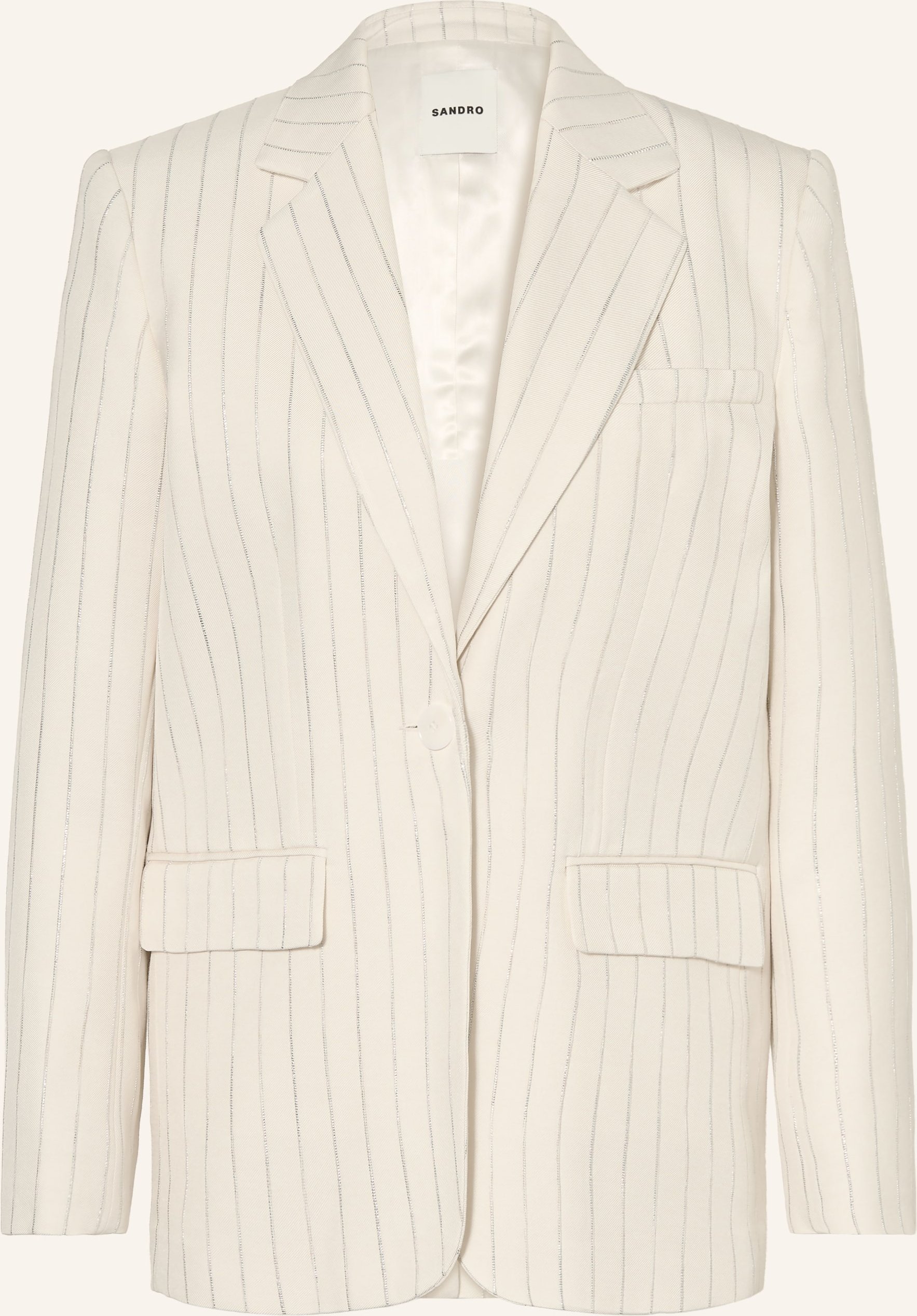 Sandro Blazer Mit Glitzergarn weiss