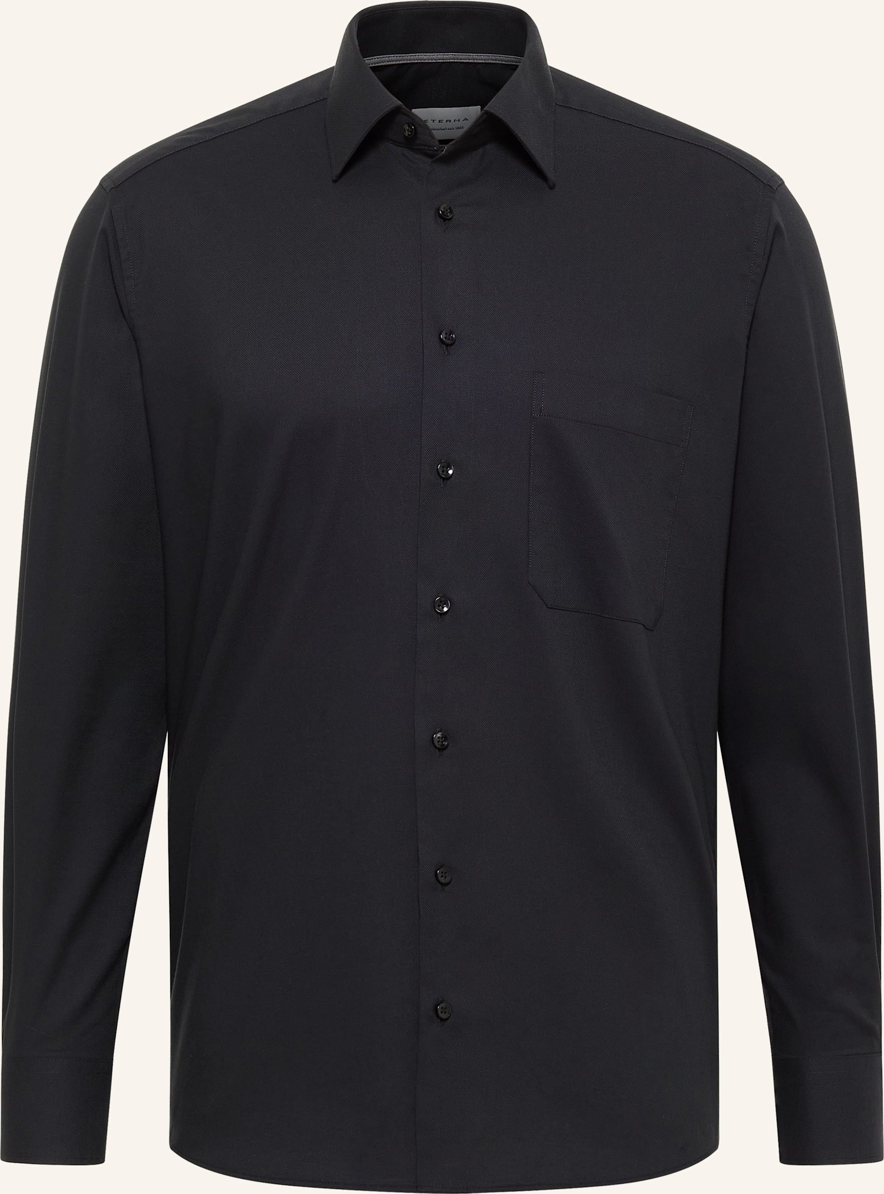 Eterna Piqué-Hemd Comfort Fit schwarz
