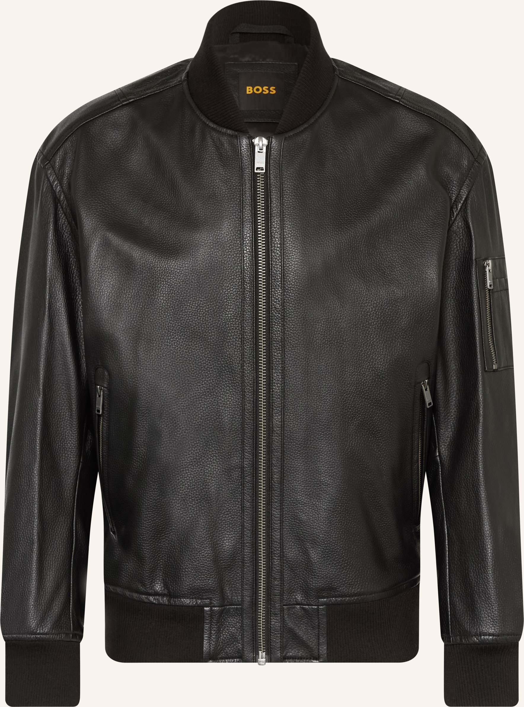 Boss Lederblouson Jakri schwarz