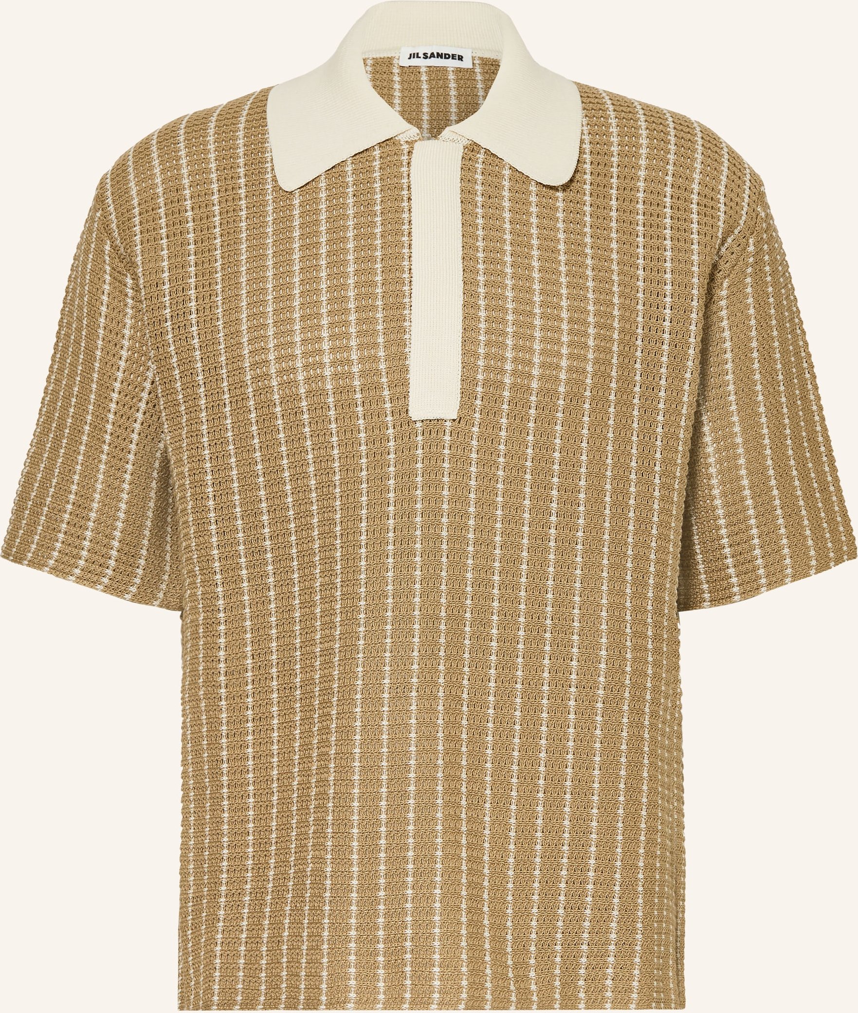 Jil Sander Strick-Poloshirt beige