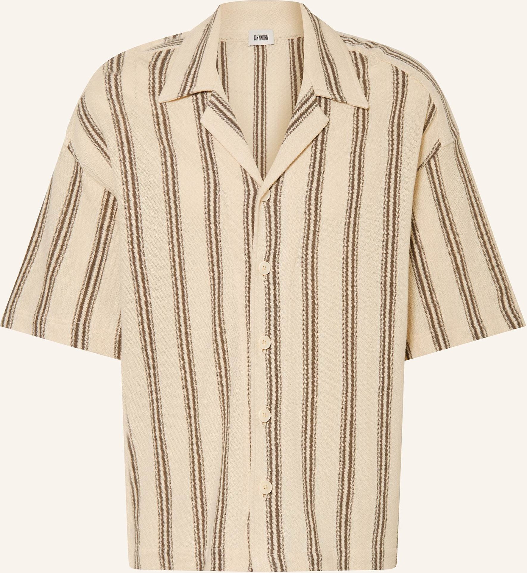 Drykorn Strick-Resorthemd Basiil Comfort Fit beige