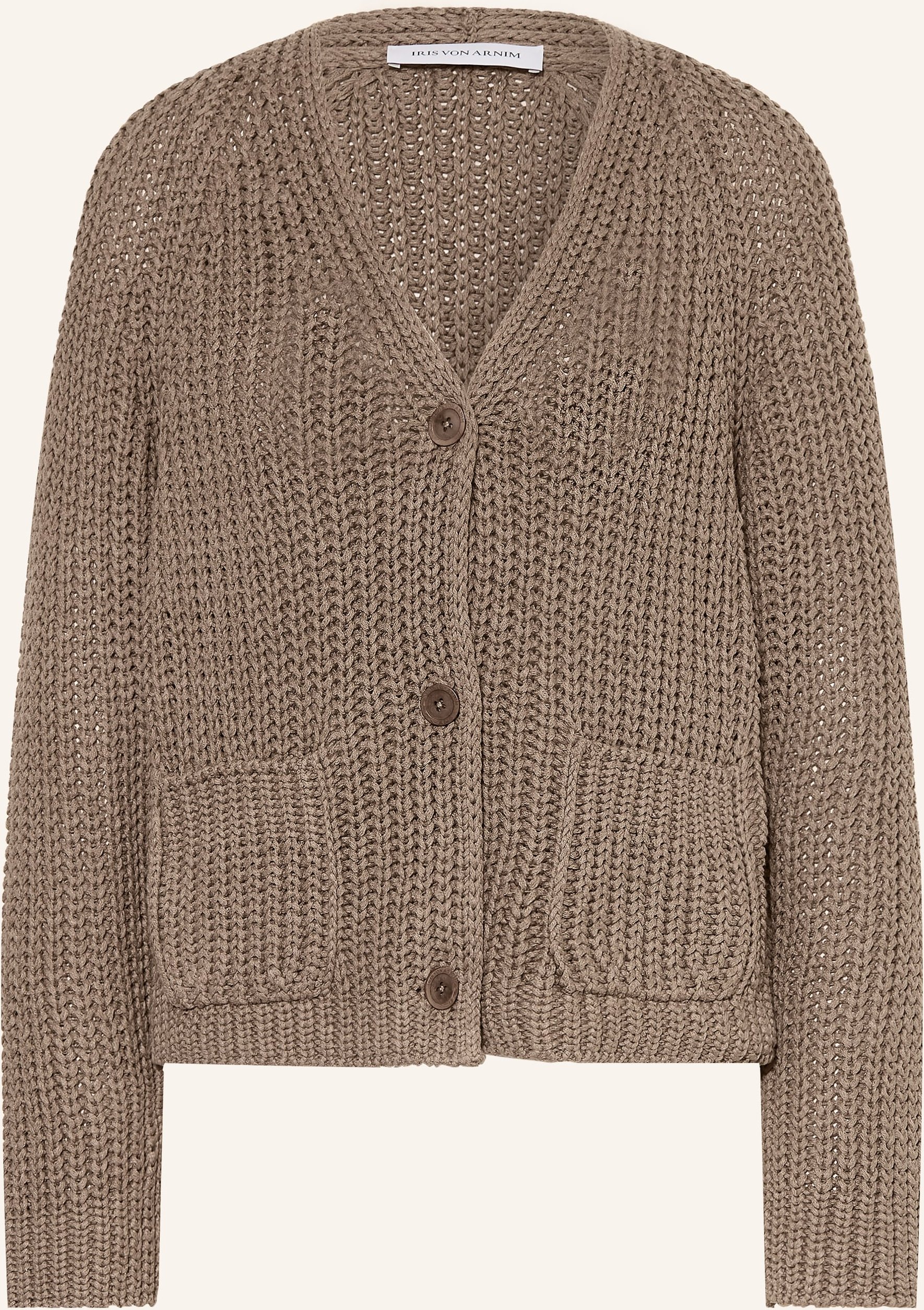 Iris Von Arnim Strickjacke Aliva Mit Seide Und Leinen beige