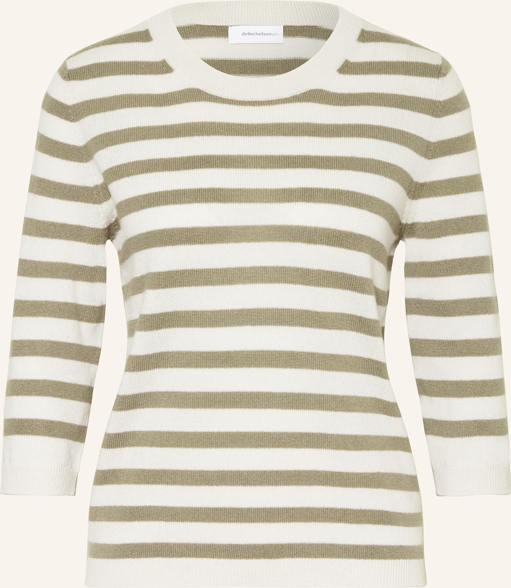 Darling Harbour Cashmere-Pullover Mit 3/4-Arm weiss