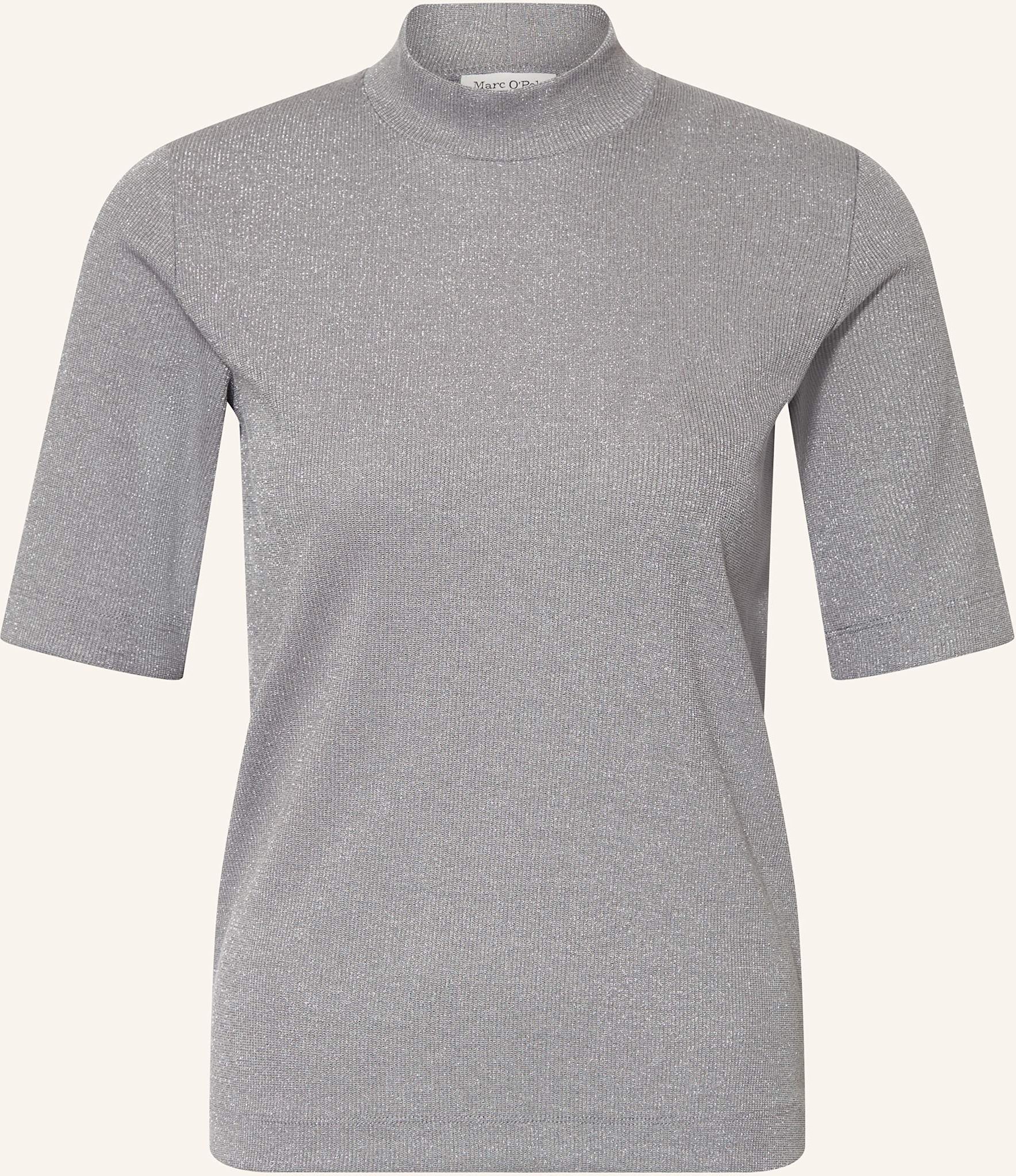 Thumbnail - Marc O'polo Strickshirt Mit Glitzergarn grau