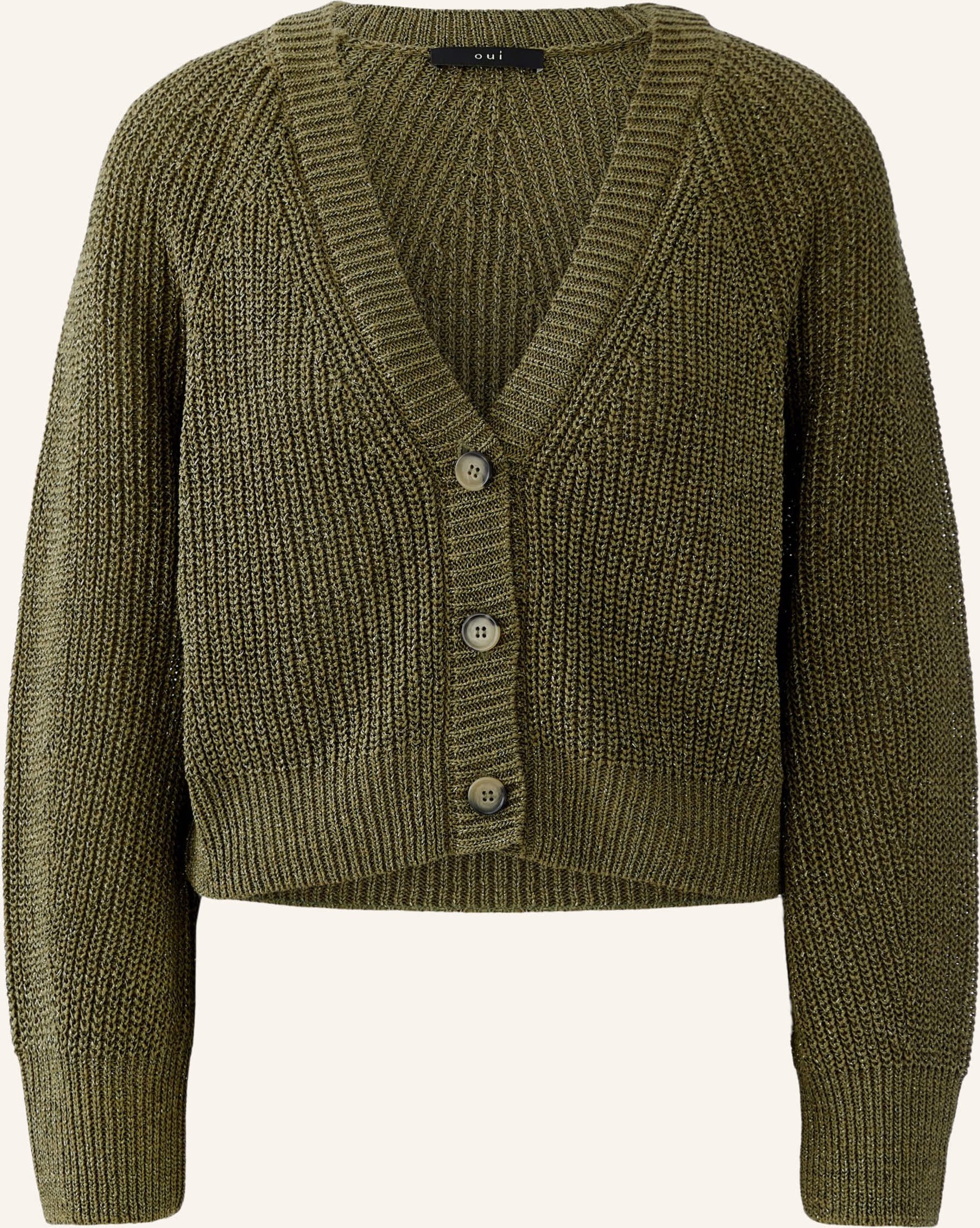 Oui Strickjacke gelb