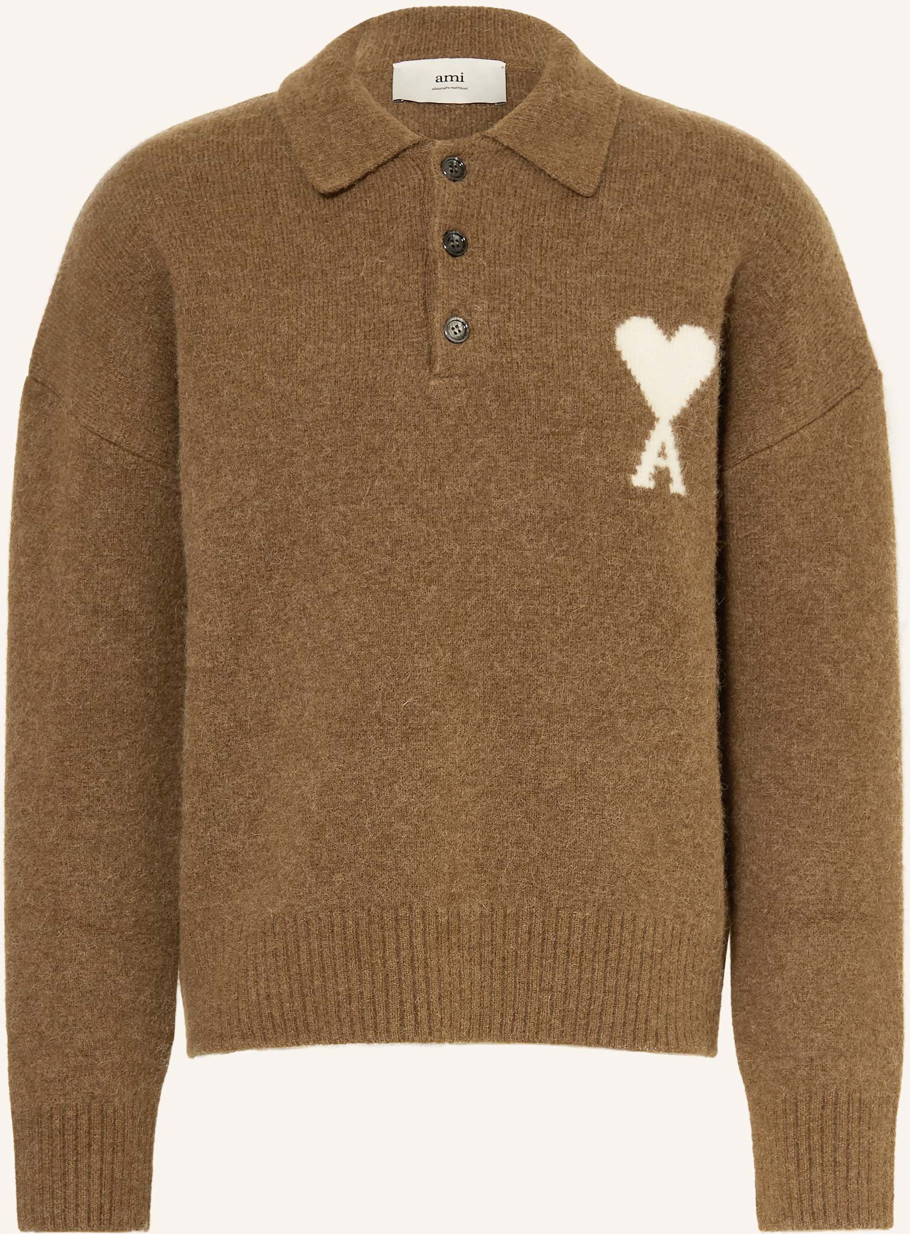 Ami Paris Pullover Mit Alpaka braun