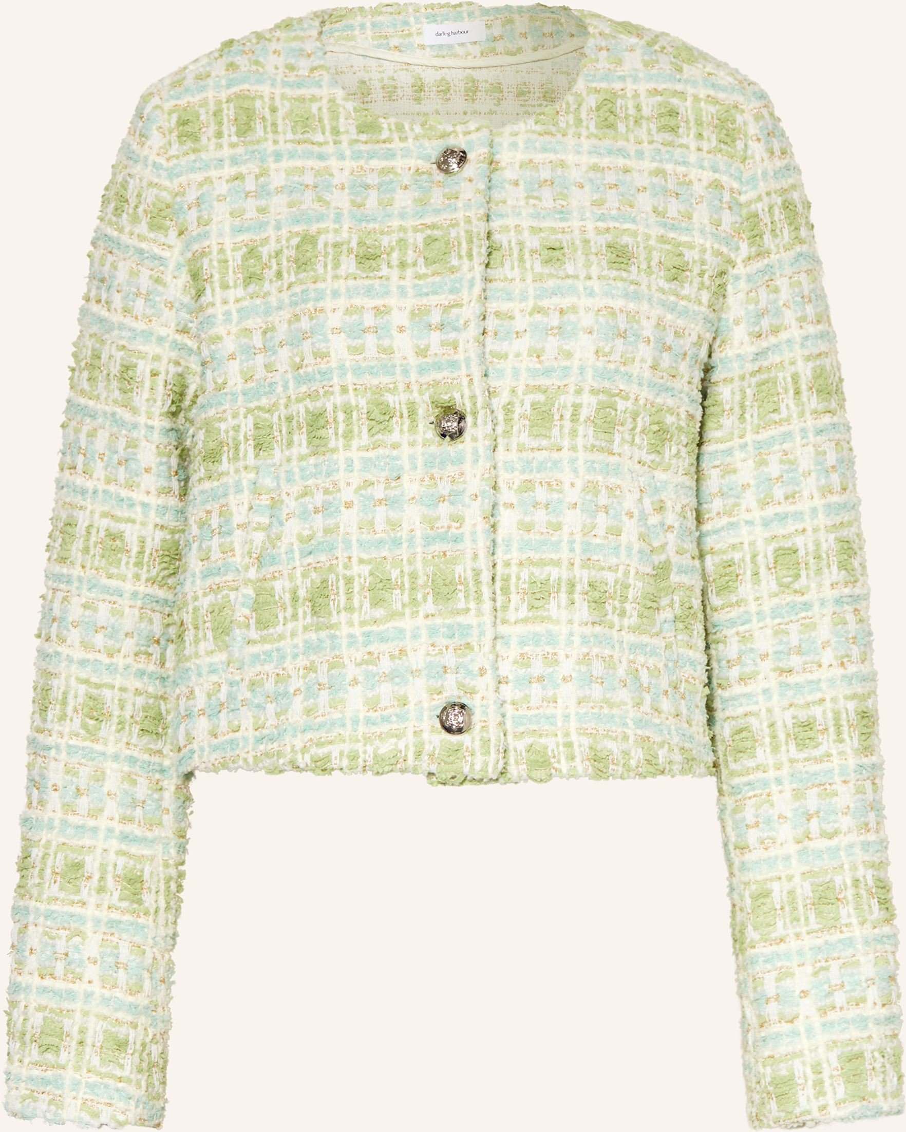 Darling Harbour Bouclé-Jacke gruen