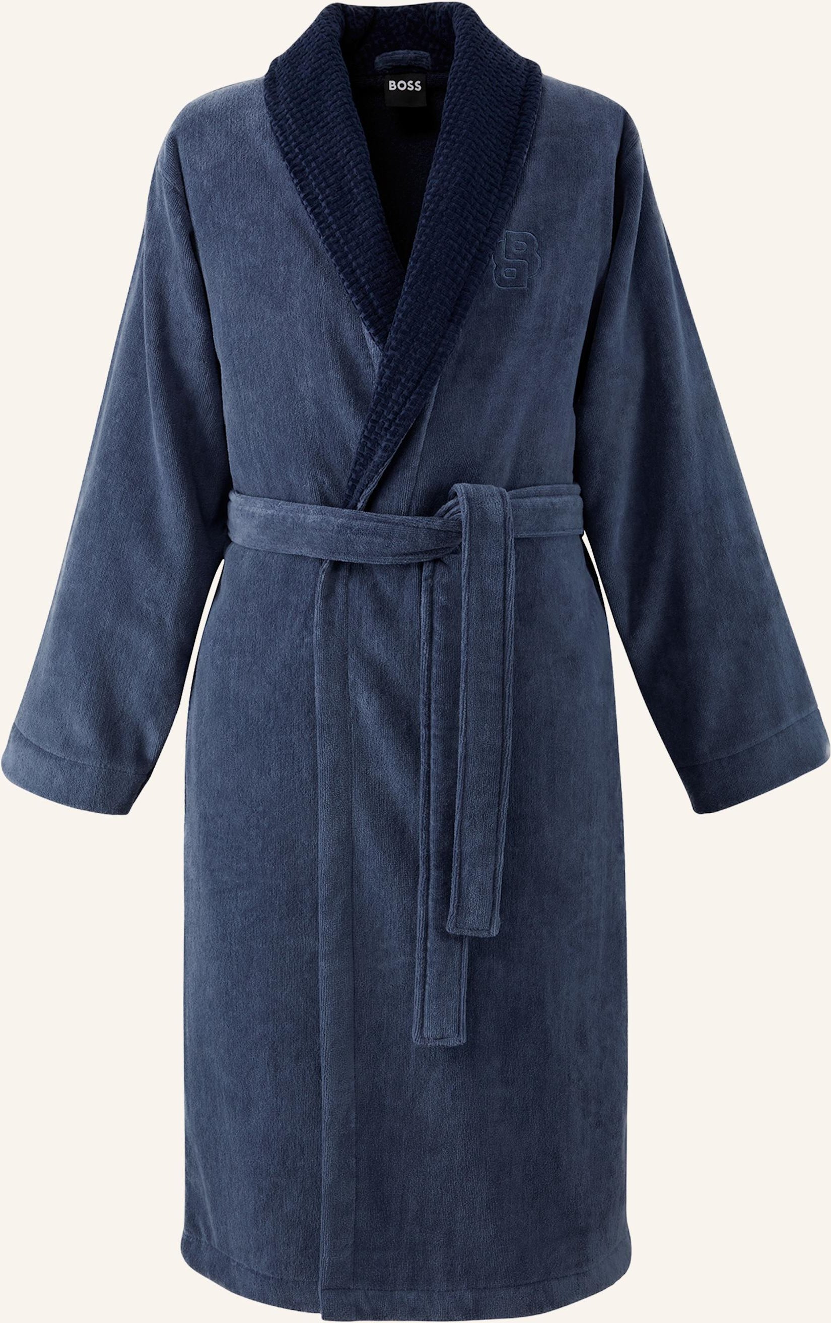 Boss Bademantel Doubleb blau