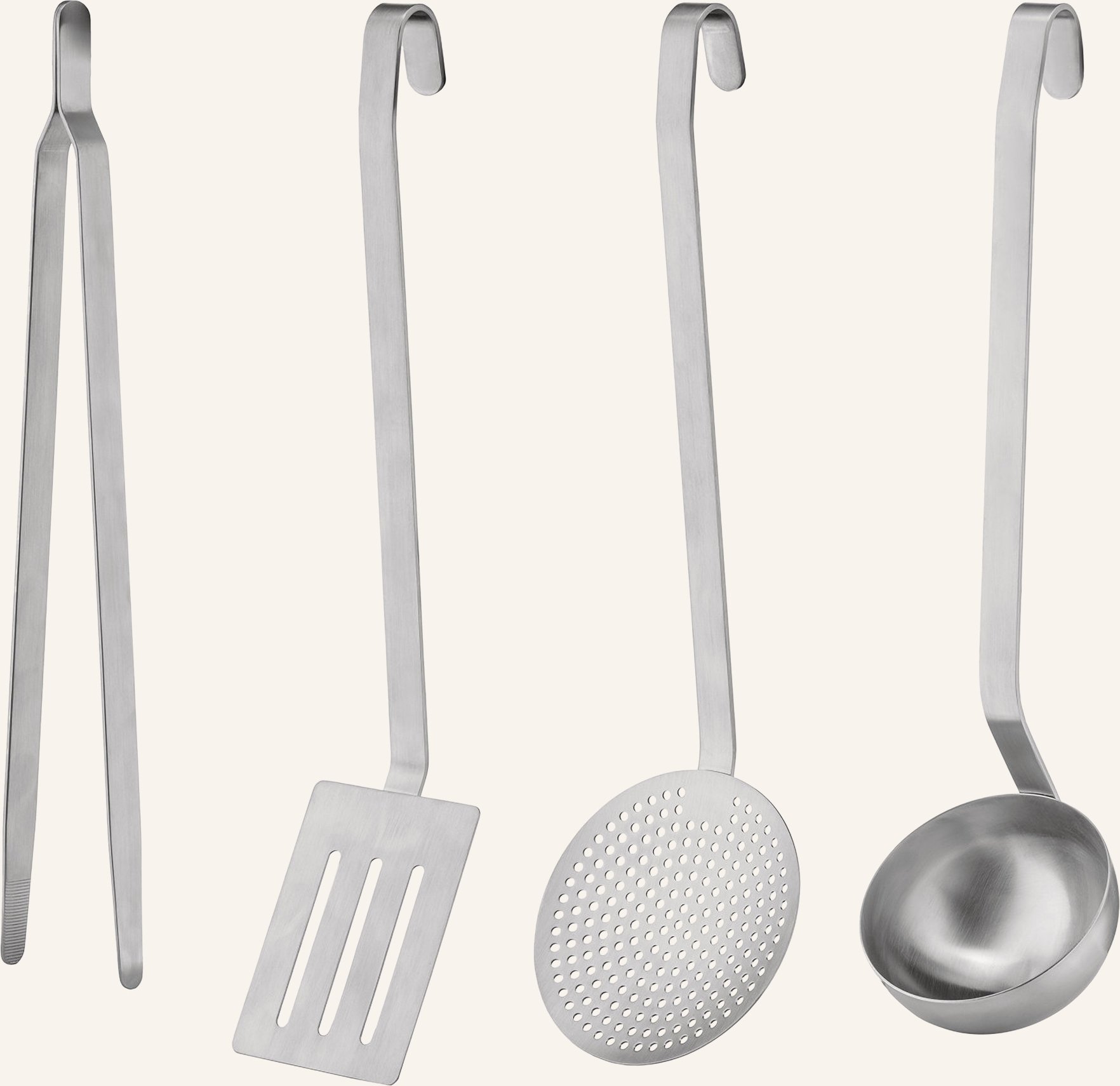 Alessi 4-Tlg.Küchenhelfer-Set Convivio silber