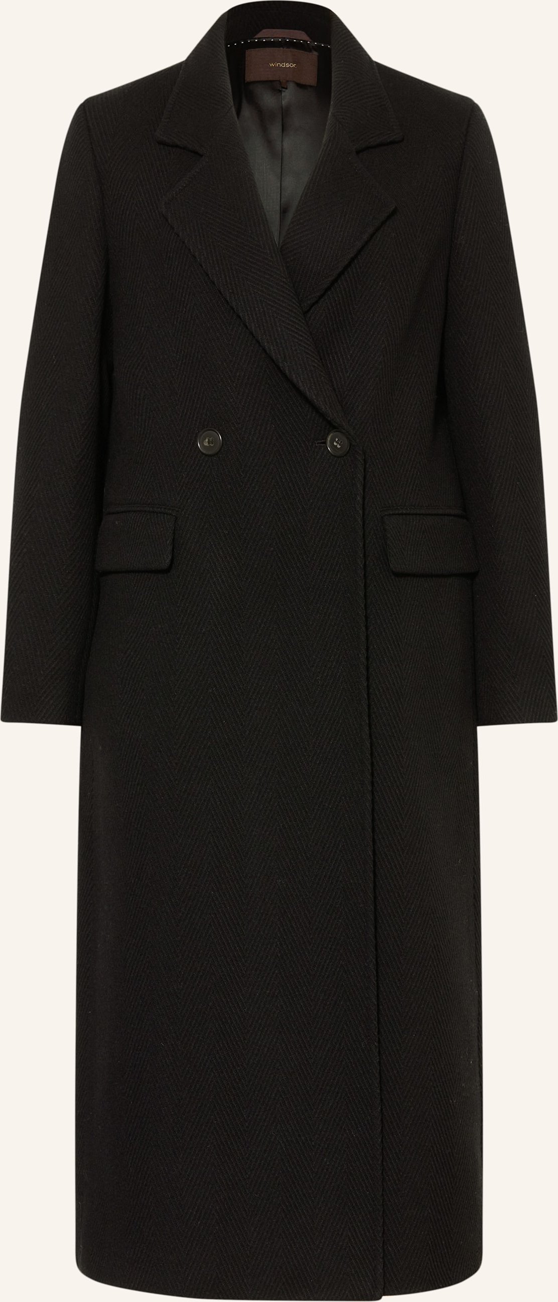 Windsor. Wollmantel schwarz