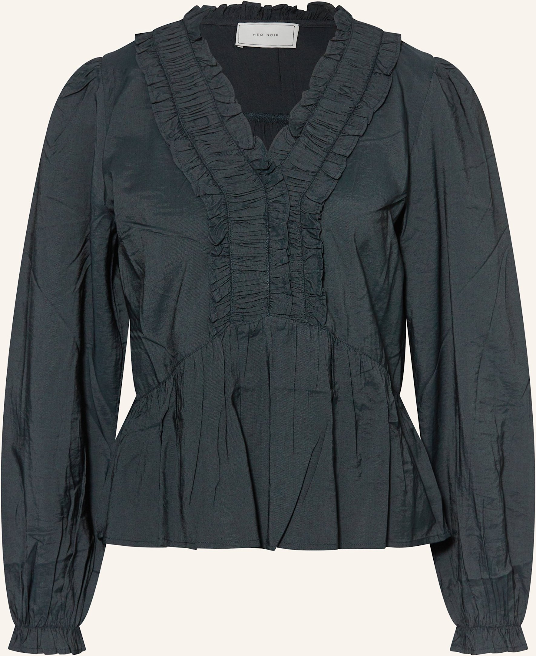 Neo Noir Blusenshirt Melfy Mit Rüschen blau