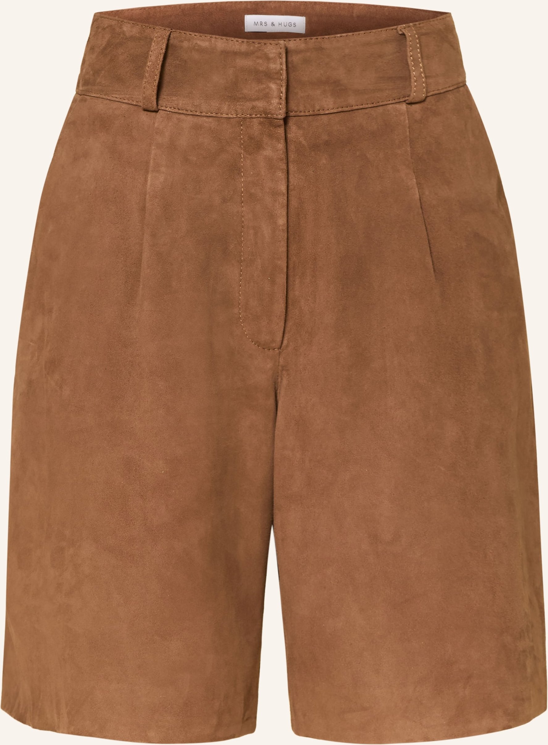 Mrs & Hugs Ledershorts braun