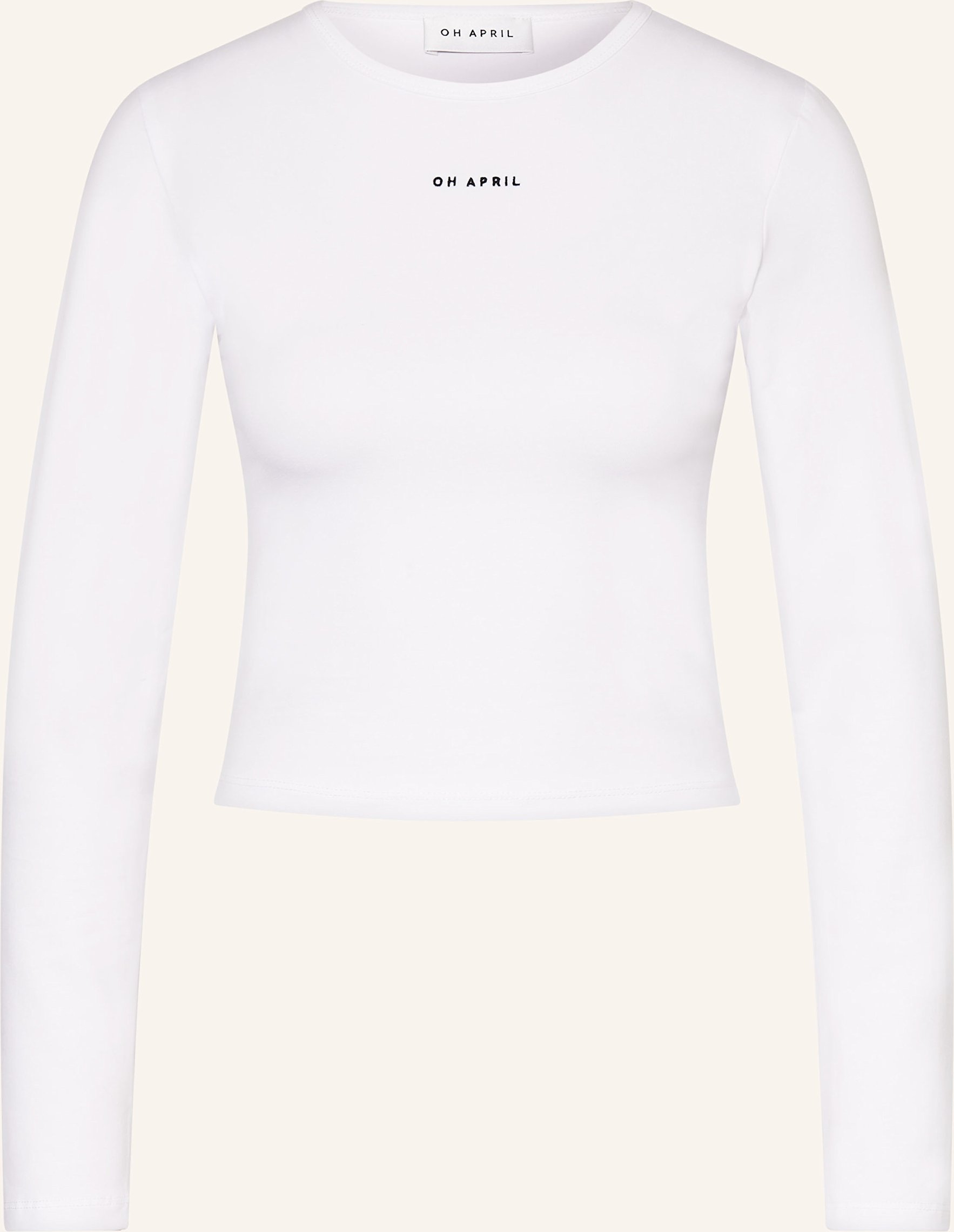 Oh April Cropped-Longsleeve Ica weiss