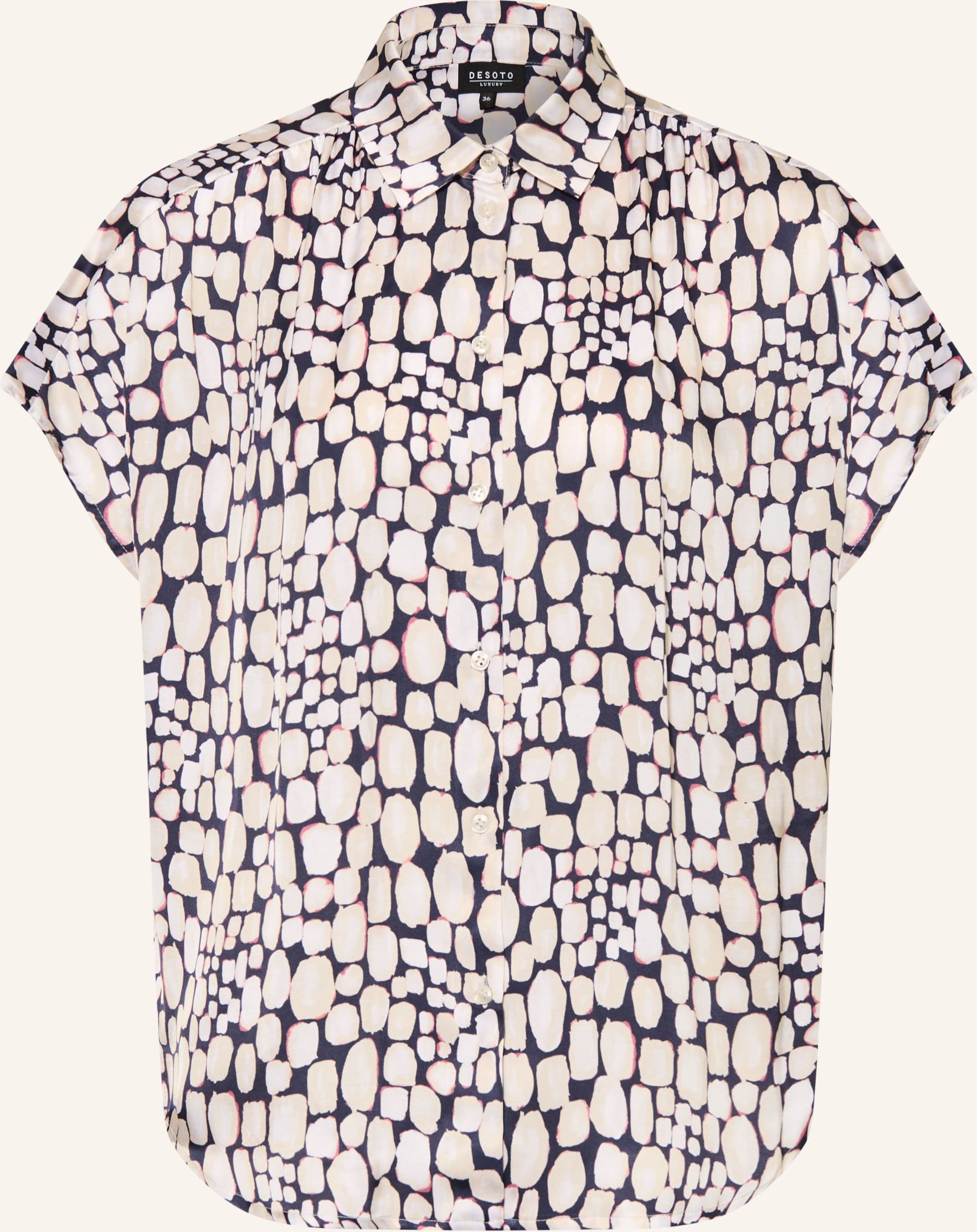 Desoto Hemdbluse Florine Aus Satin blau