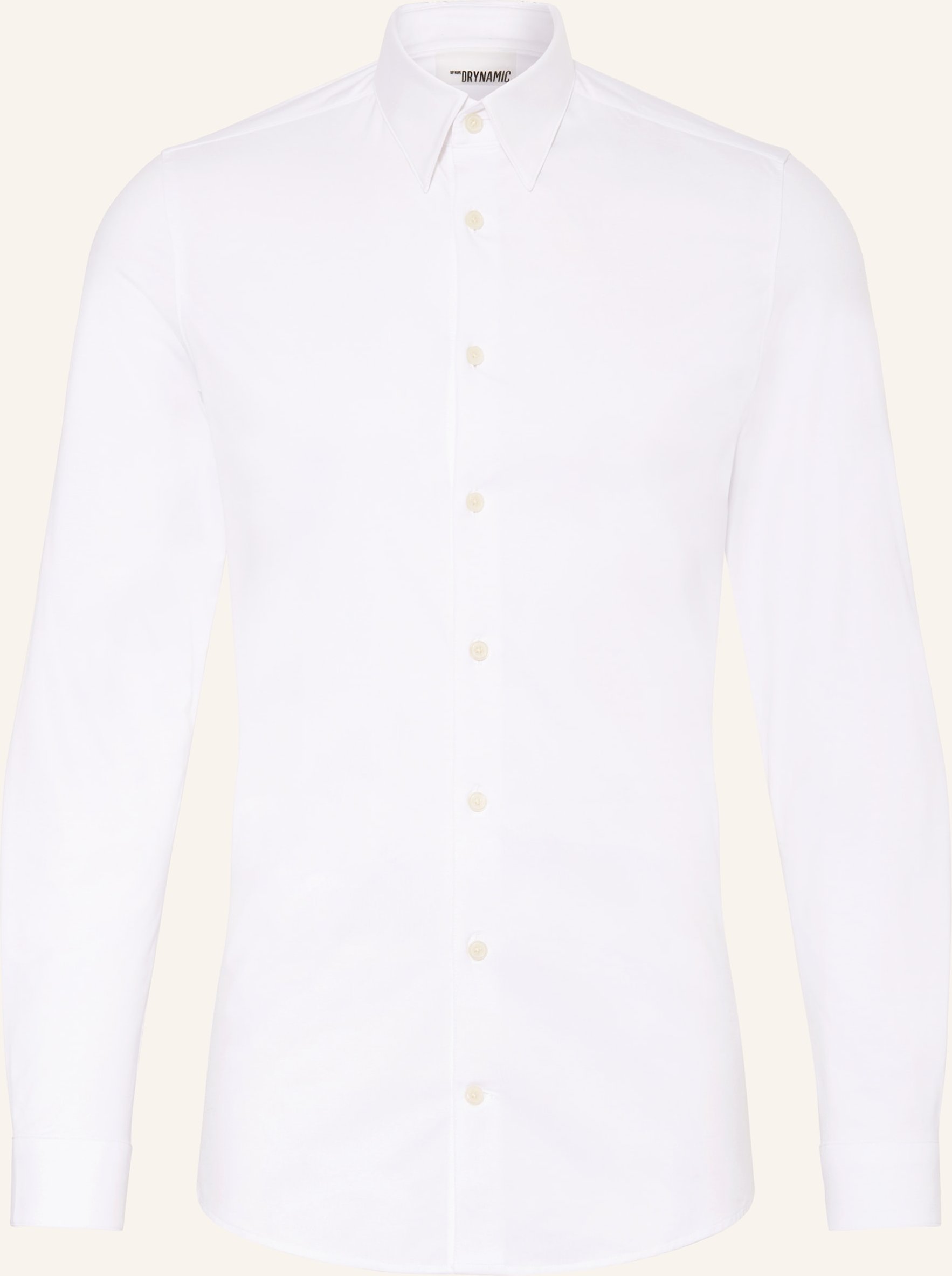 Drykorn Jerseyhemd Zed Tight Fit weiss