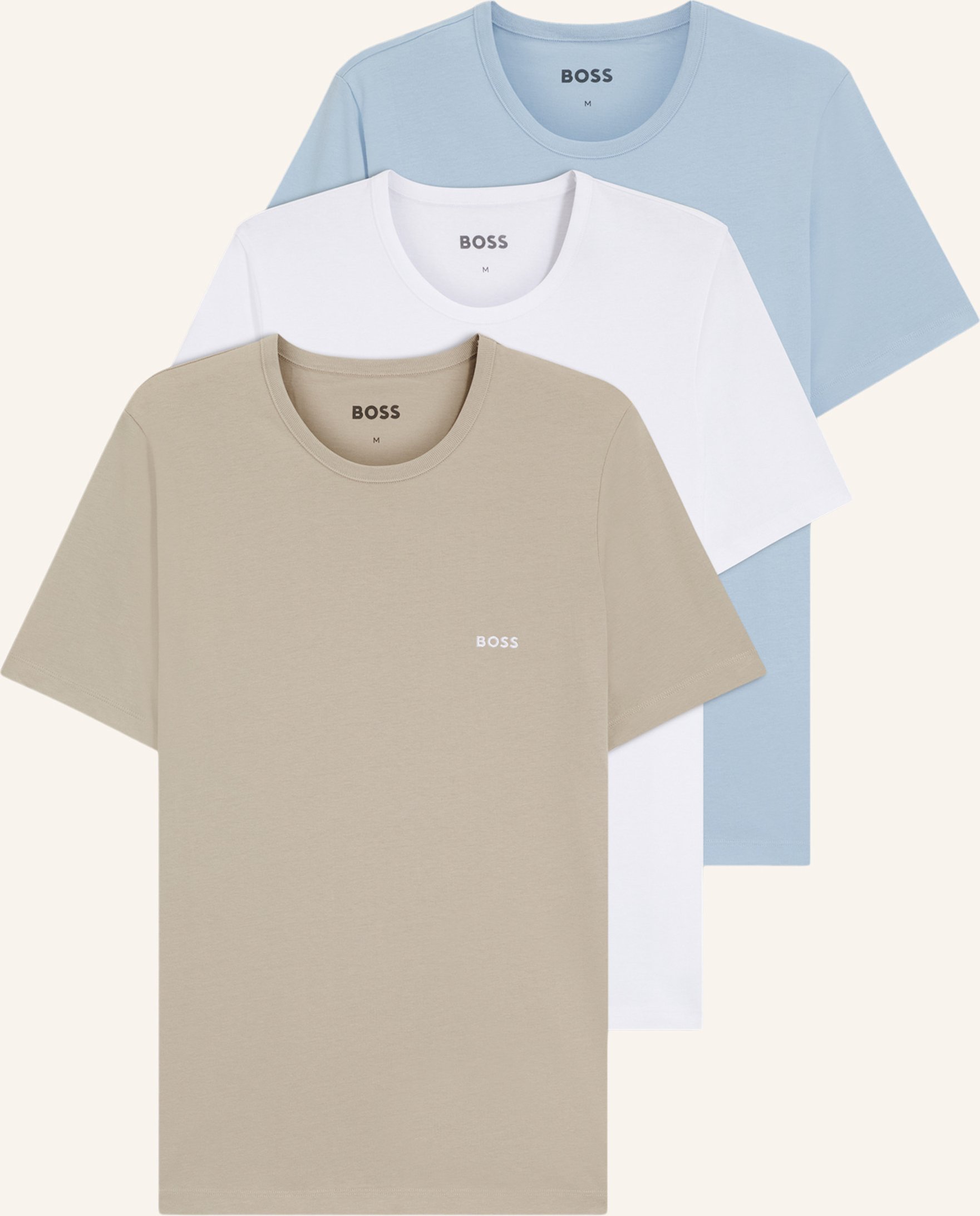 Boss Unterwäsche Top Tshirtrn 3p Classic Regular Fit grau