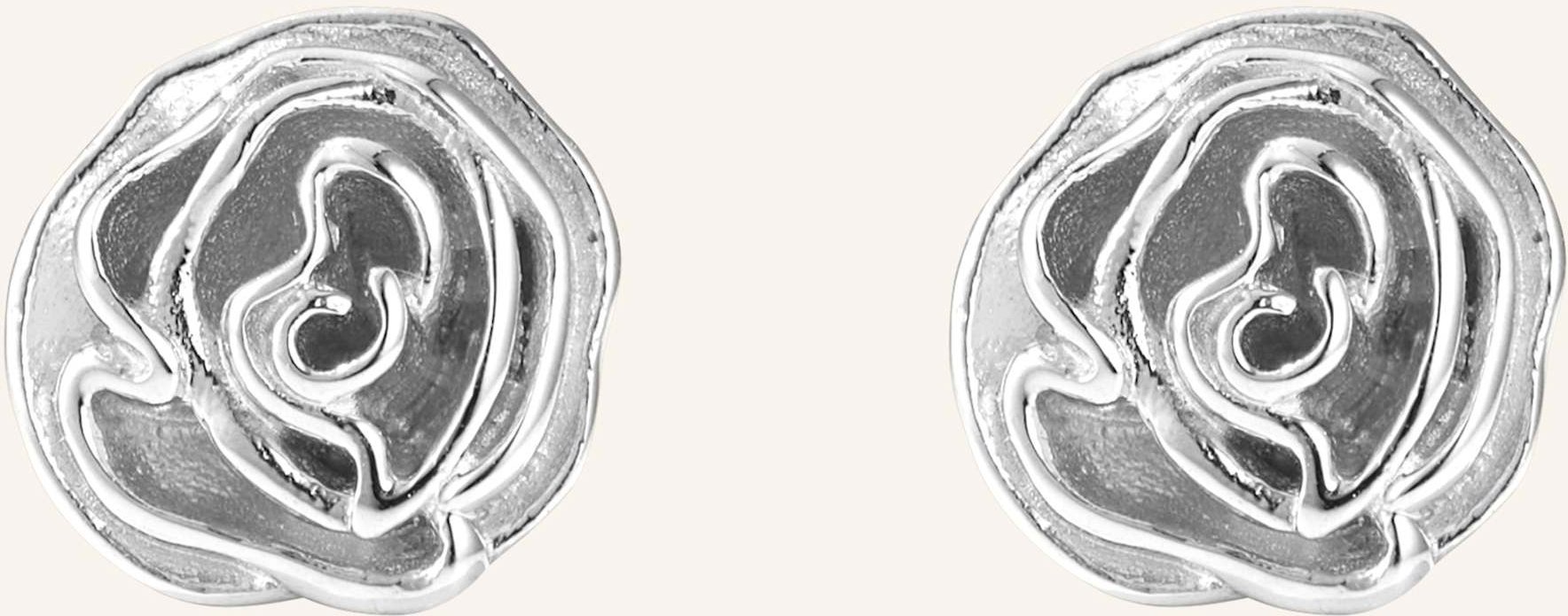 Bruna The Label Ohrstecker Eau Rose silber