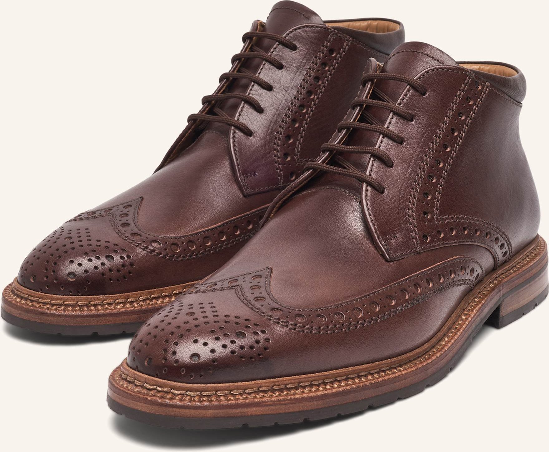 Thumbnail - Heinrich Dinkelacker Schnürboots Luzern Full Brogue Bc braun