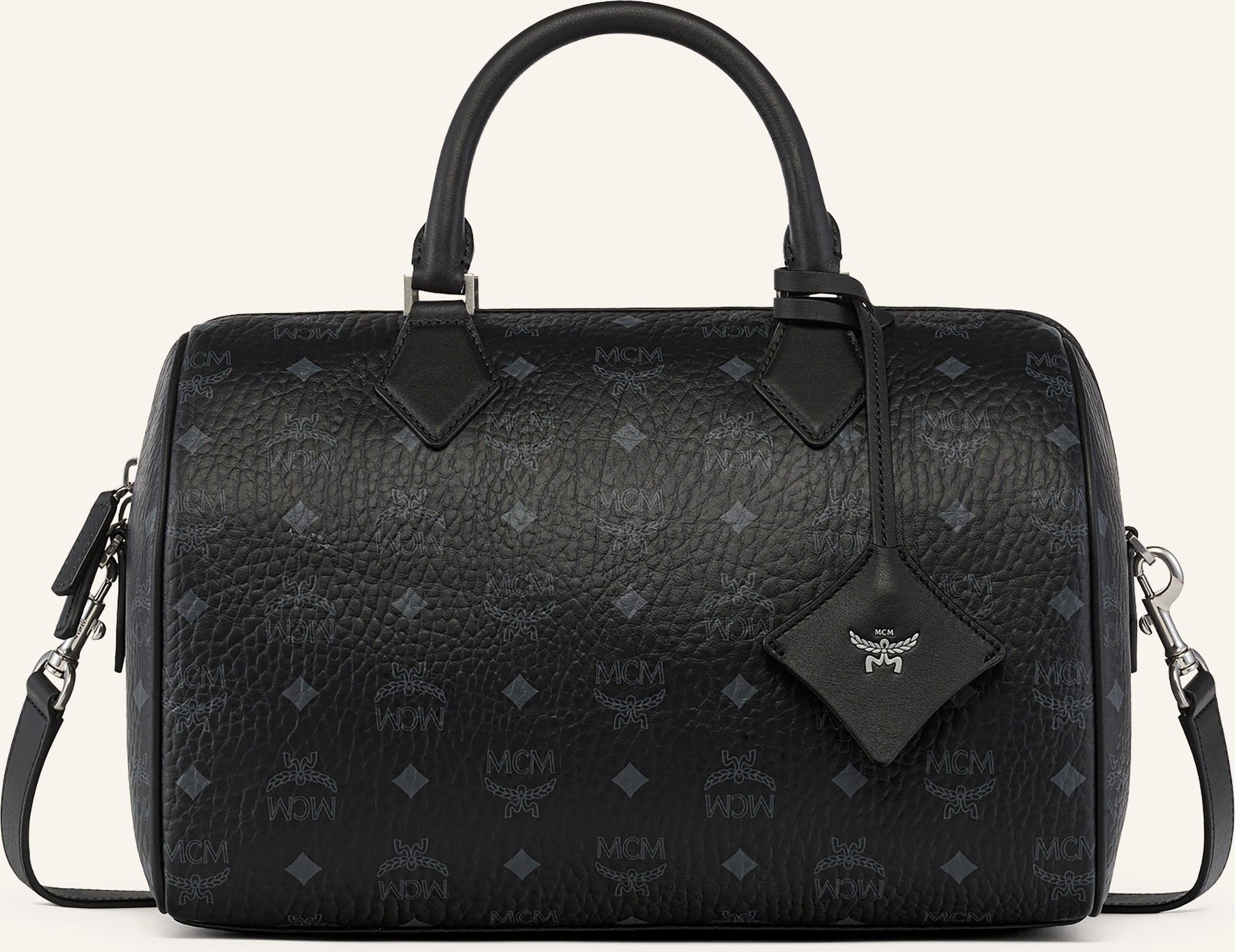 Mcm Handtasche Ella Medium schwarz