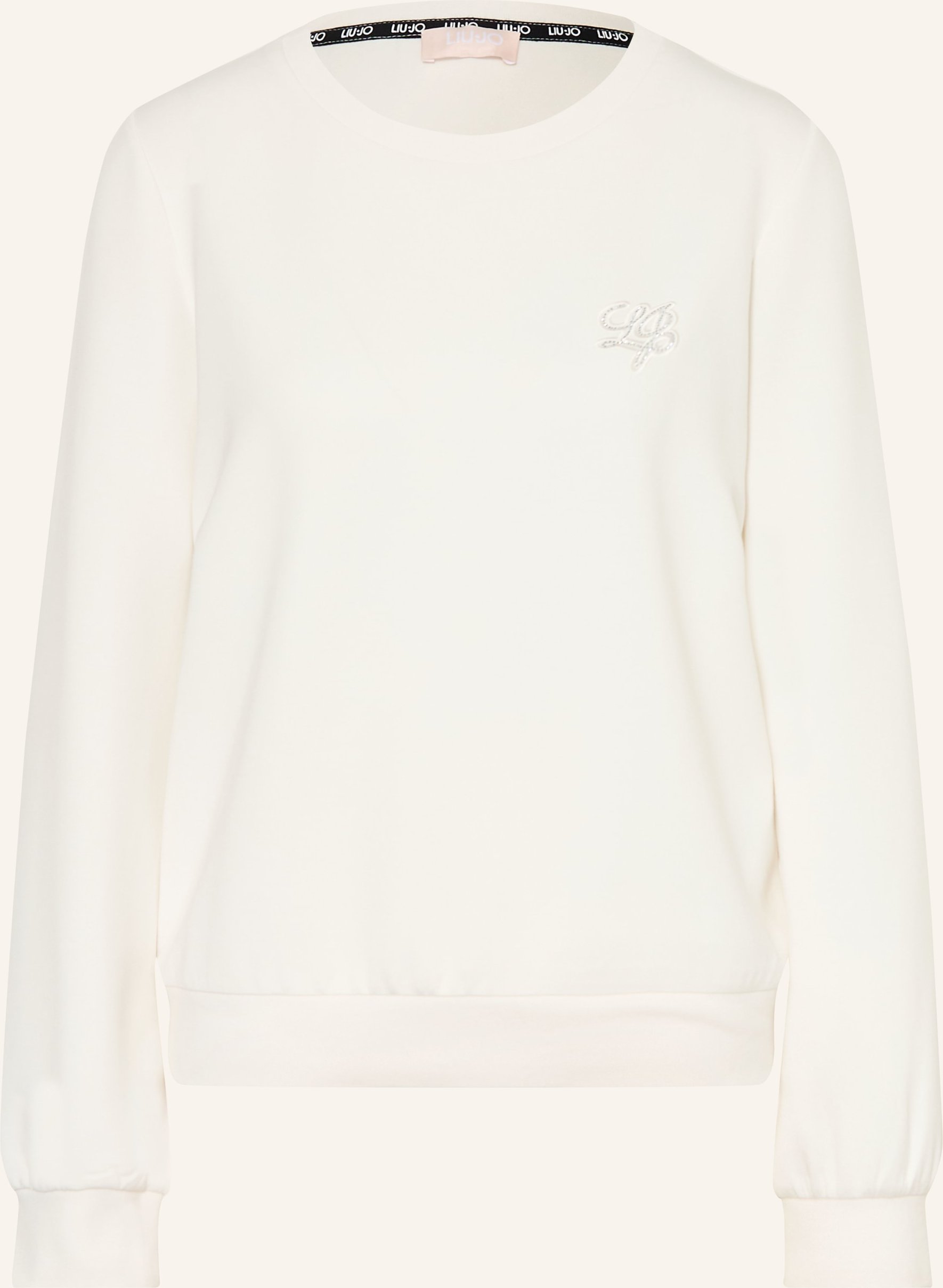 Liu Jo Sweatshirt Mit Schmucksteinen weiss