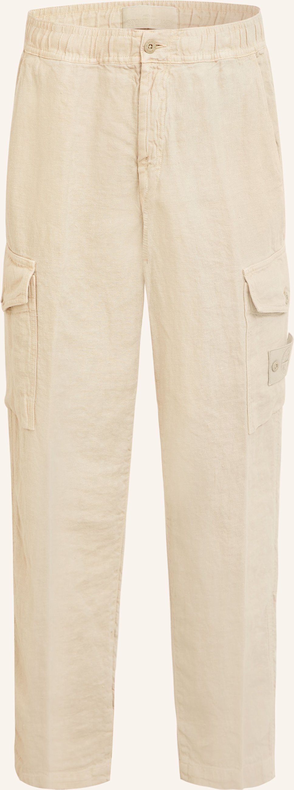 Thumbnail - Stone Island Cargohose Ghost Regular Fit Aus Leinen beige