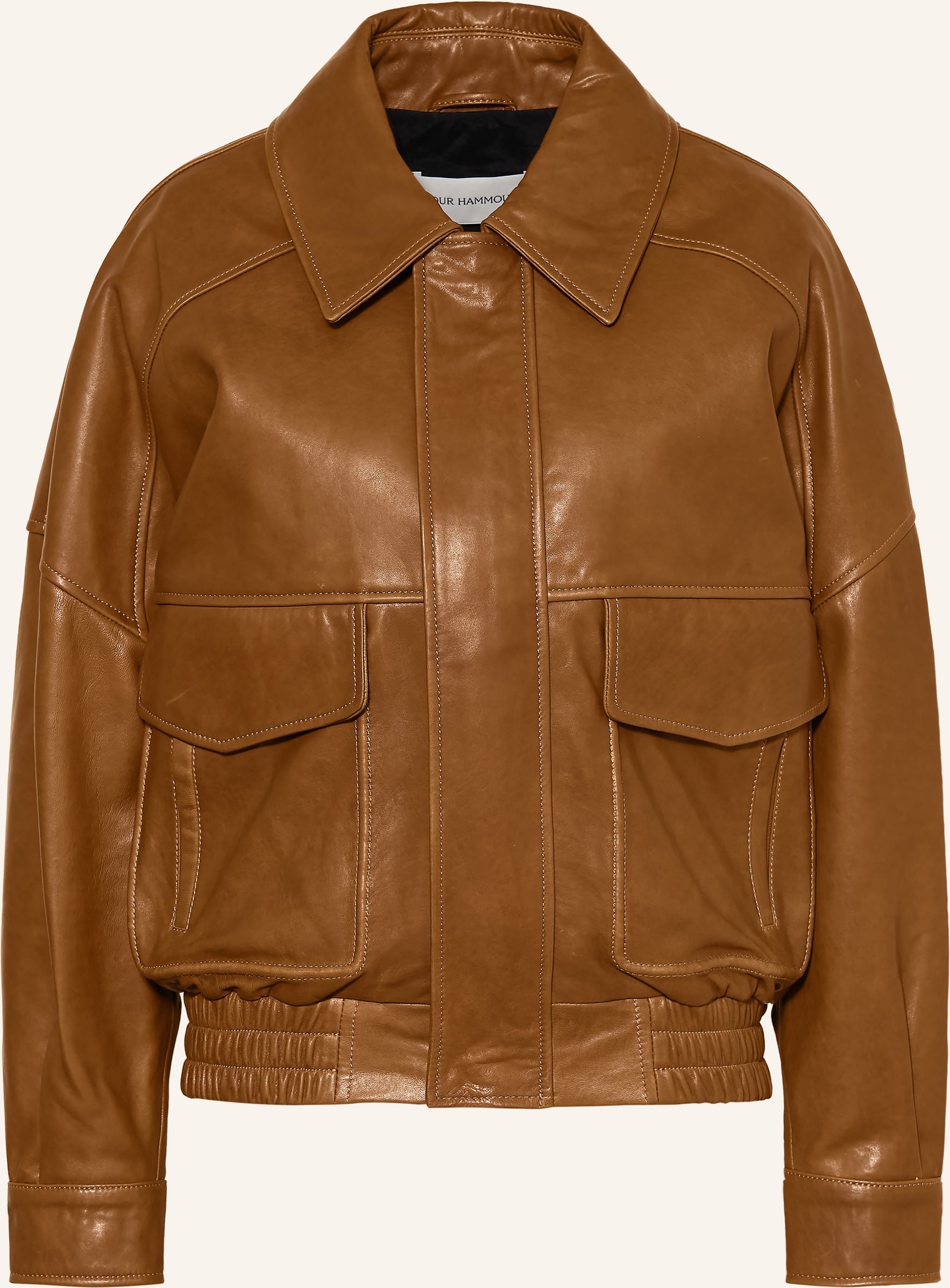 Nour Hammour Lederjacke Runa braun