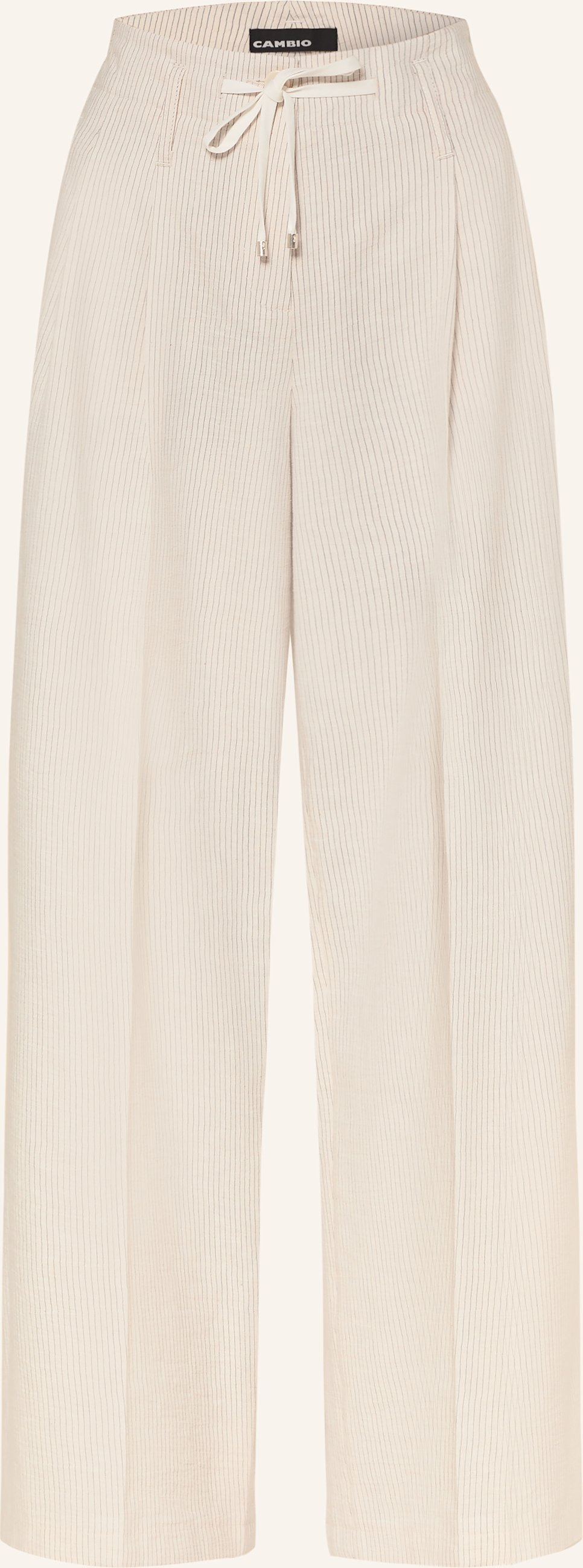 Cambio Marlenehose Addison Mit Leinen weiss