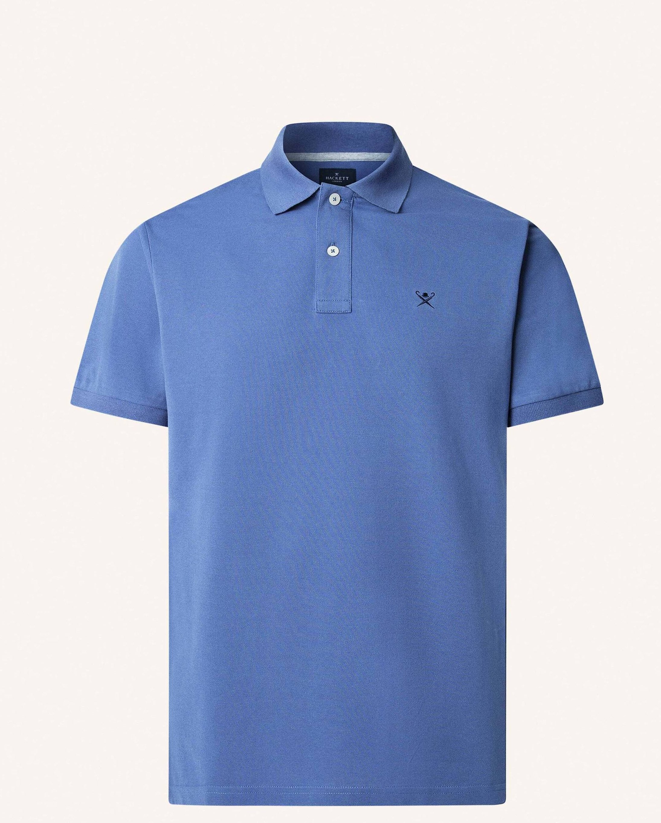 Hackett London Poloshirt Slim Fit Logo blau
