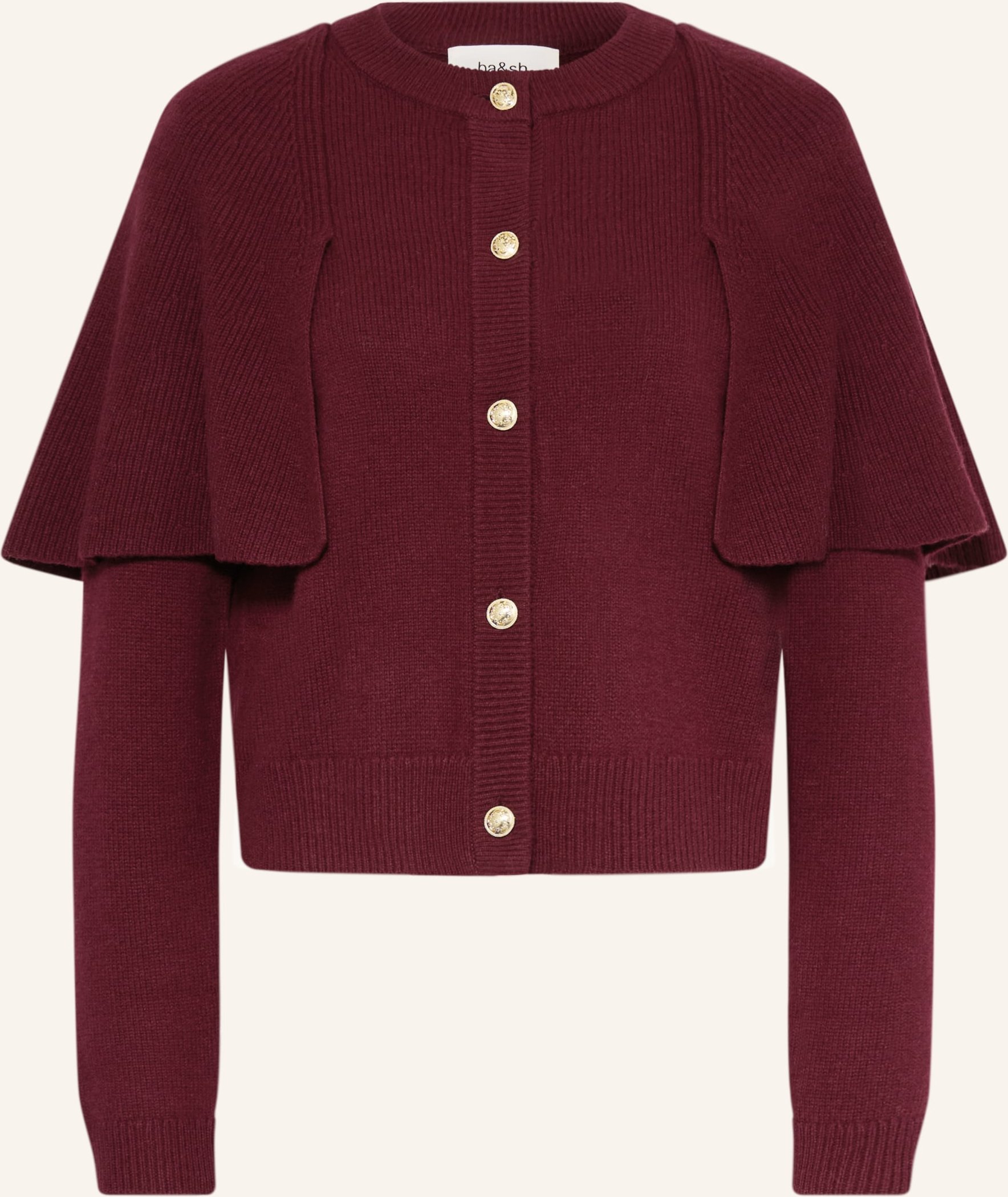 Ba&Sh Strickjacke Peggy Mit Volants rot