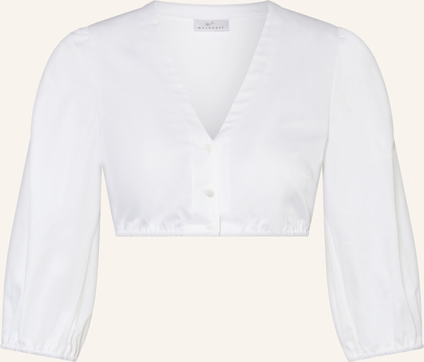 Waldorff Dirndlbluse Mit 3/4-Arm weiss