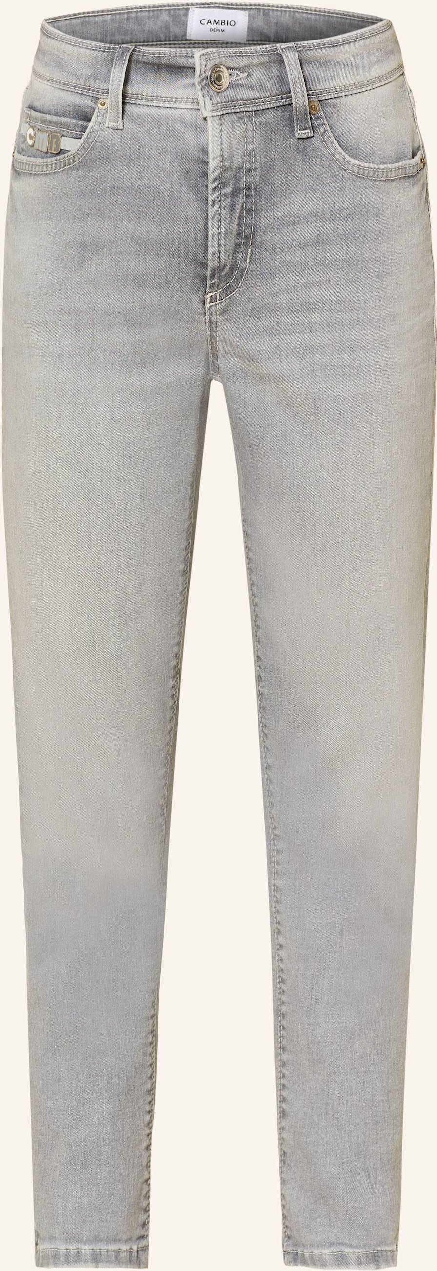 Cambio Cropped Jeans Piper grau