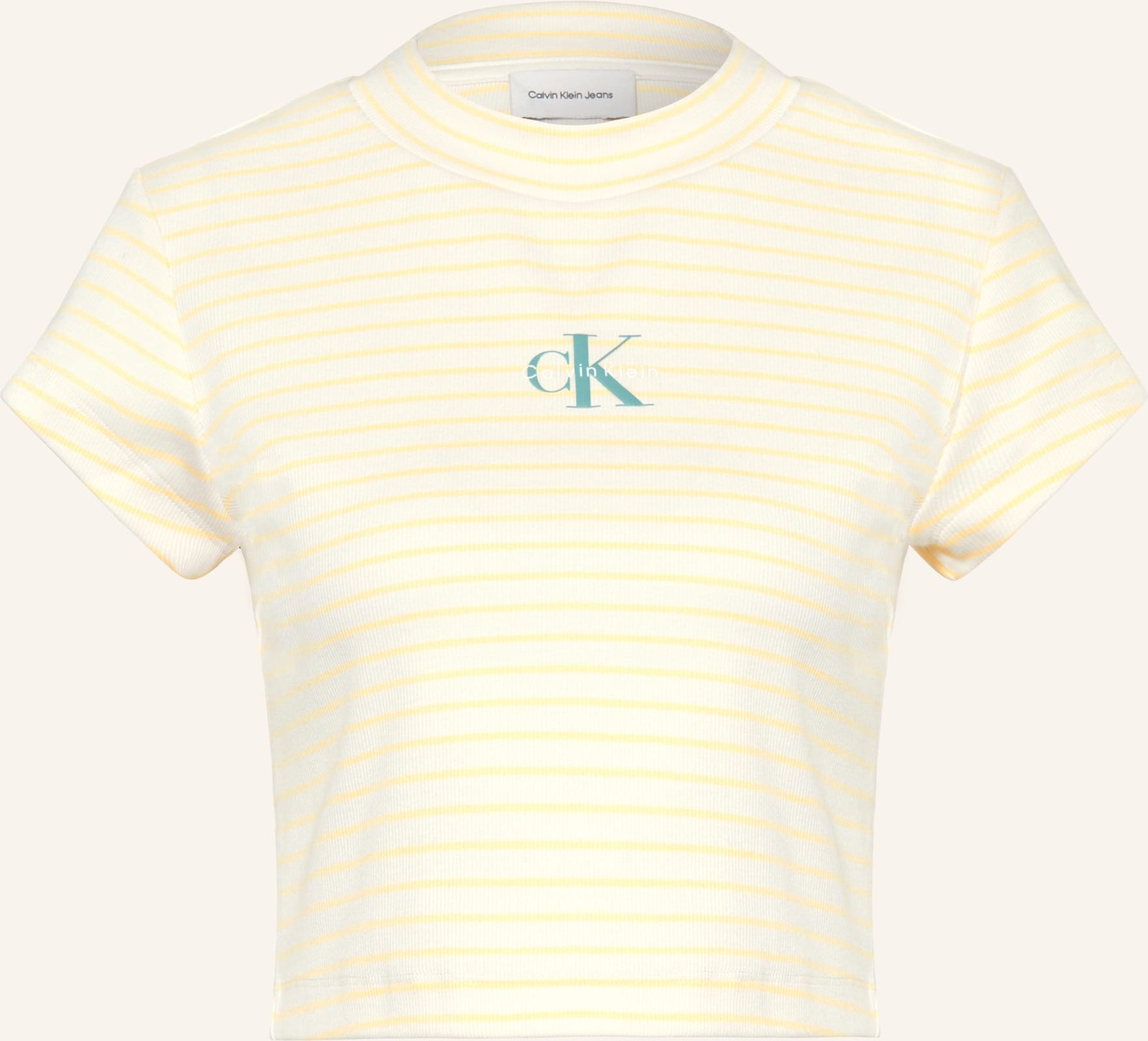 Calvin Klein Jeans Cropped-Shirt gelb
