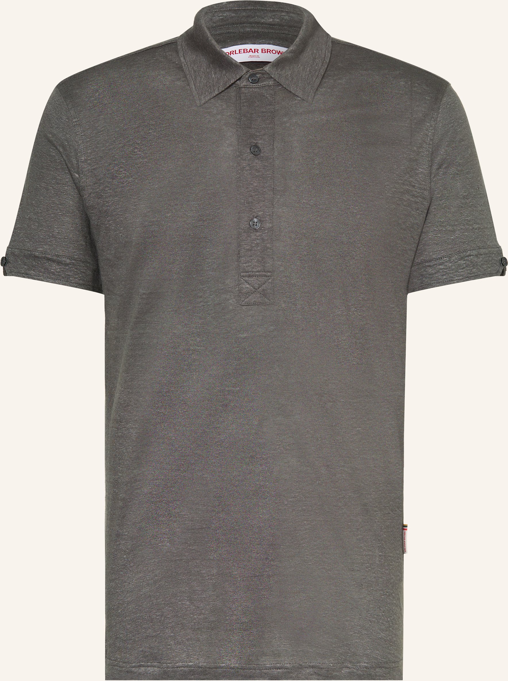 Orlebar Brown Jersey-Poloshirt Sebastian Aus Leinen grau
