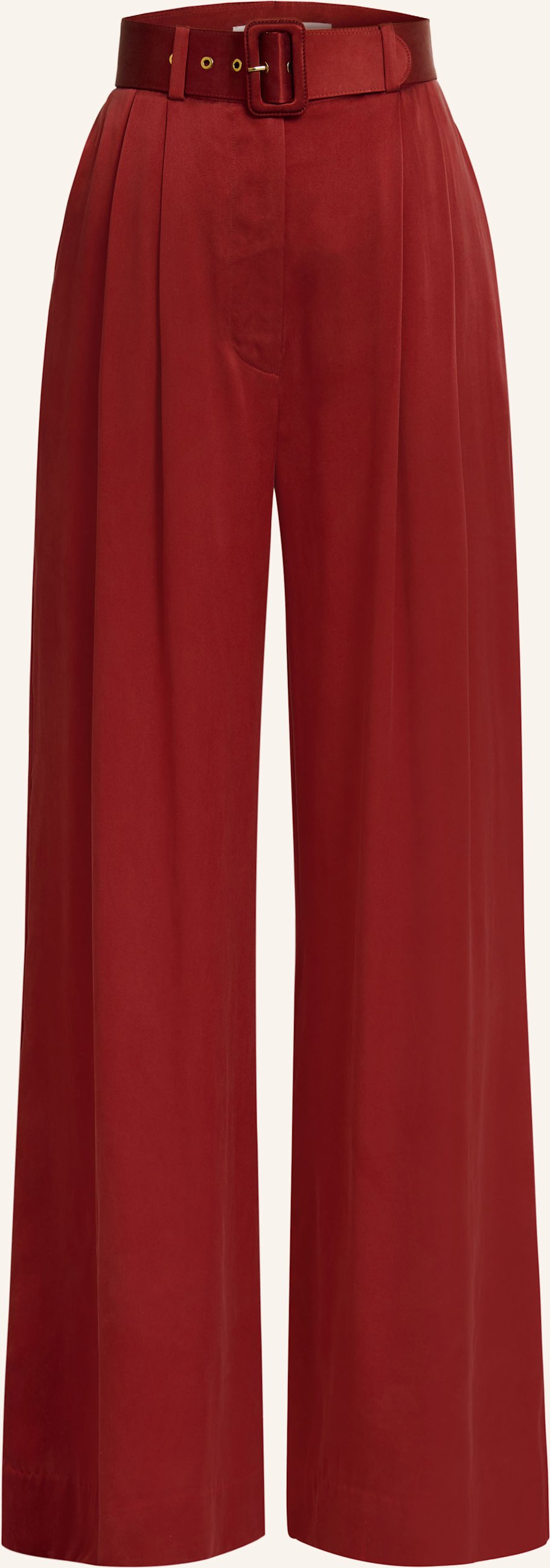 Thumbnail - Zimmermann Satin-Marlenehose Aus Seide rot