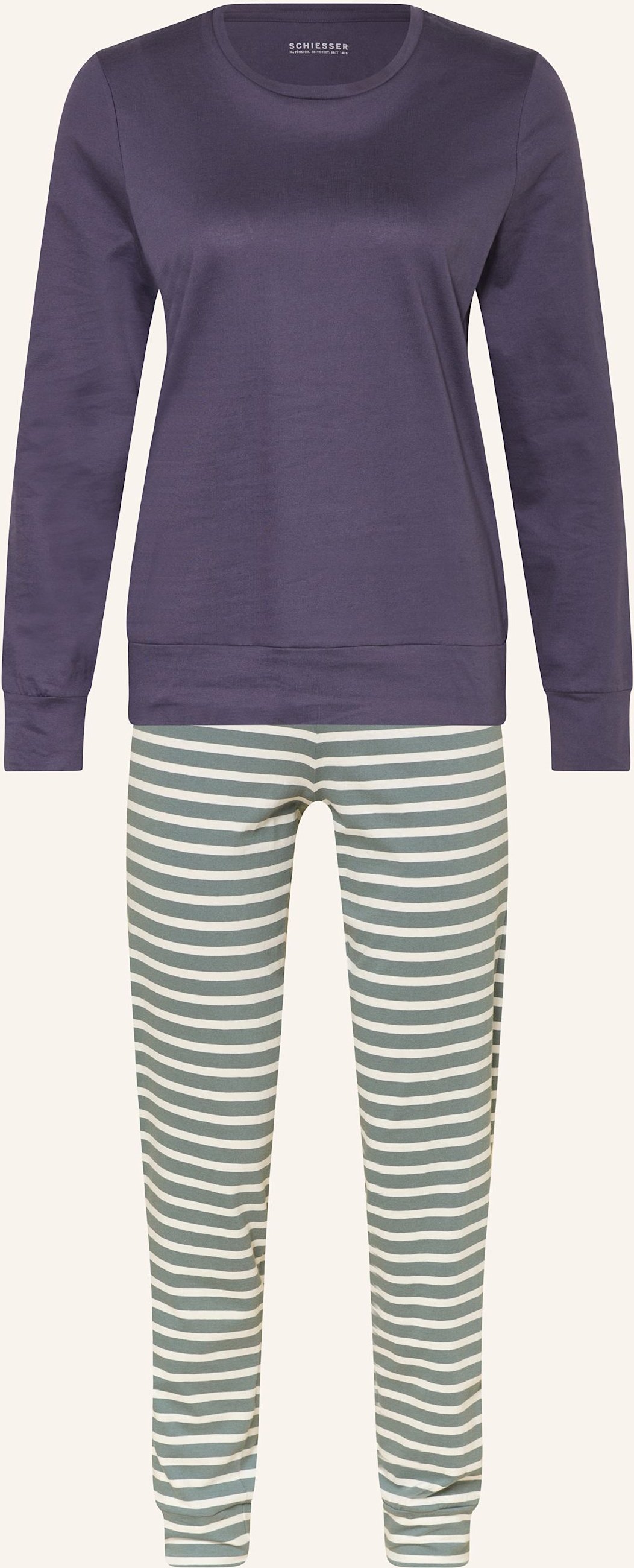 Schiesser Schlafanzug Casual Essentials lila